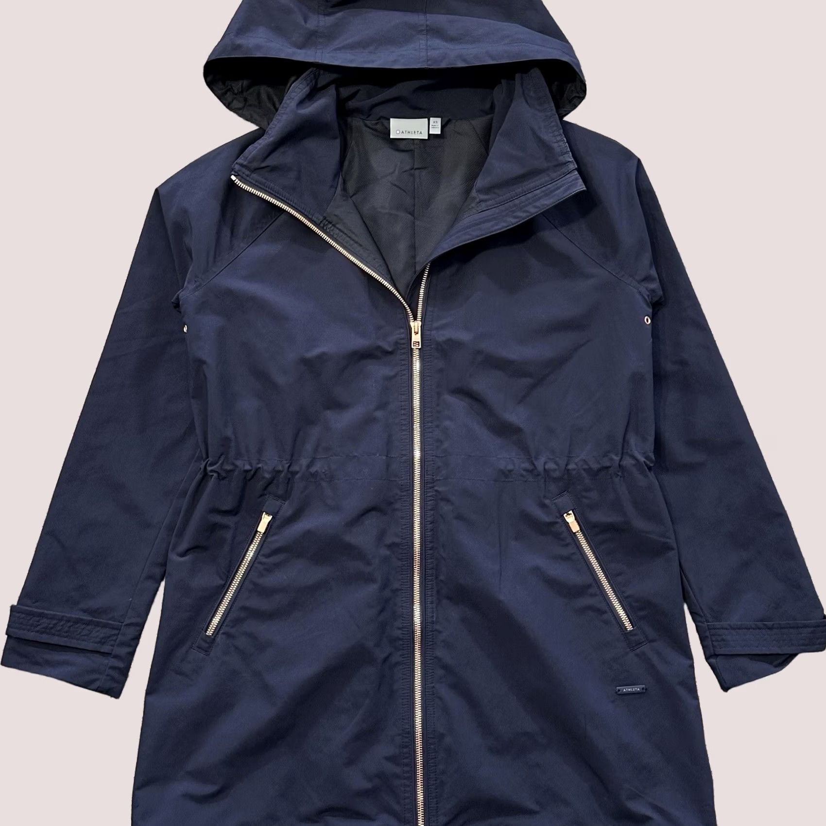 Athleta Athleta Jacket Womens XS Navy Water Resistant Hooded Full Zip Travel Casual Winter, Spring, Fall Mens Womens Size XS / US 0-2 / IT 36-38 - 1 Thumbnail