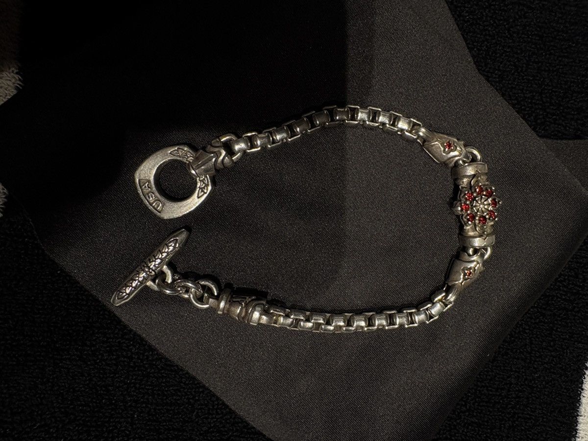 Jewelry Night Rider Floral Bracelet in Silver, Men's