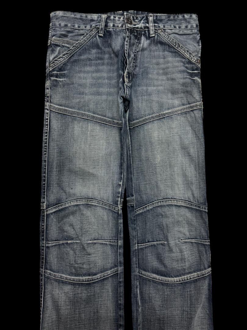 Tornado Mart Vintage 90s Style Japanese Denim Washed Distress Double knee Size US 31 - 3 Thumbnail