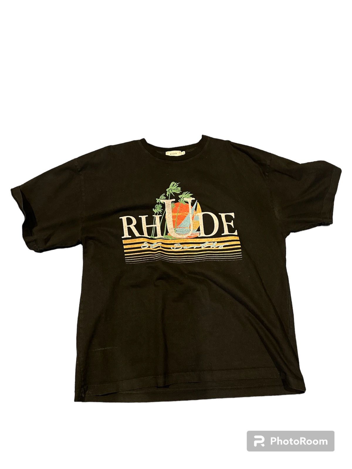 image of Rhude T Shirt Pre Owned Men’S XL in Black, Men's