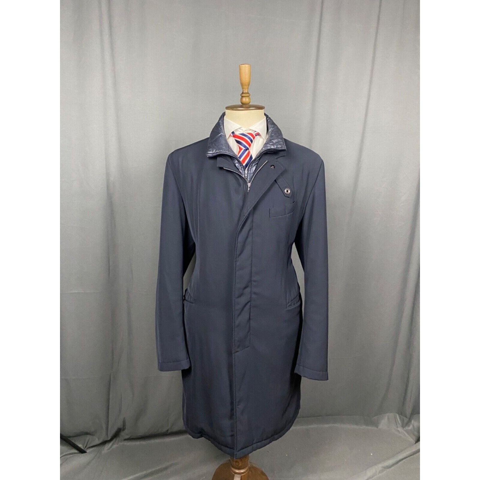 Herno Herno Men's Blue Lined Down Insulated Long Coat Size L-XL Size US L / EU 52-54 / 3 - 1 Thumbnail