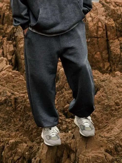 Japanese Brand Dark Grey loose fit sweatpants baggy Wide Leg Size US 32 / EU 48 - 2 Thumbnail