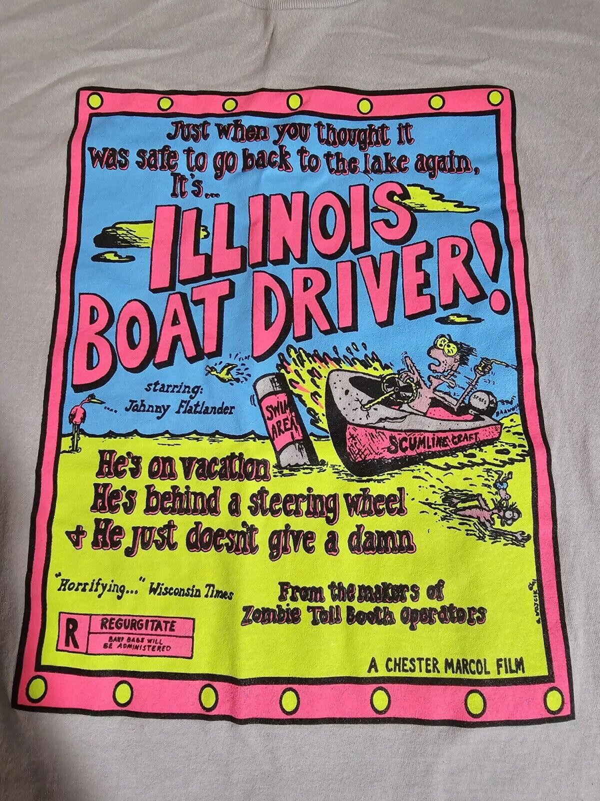 Tultex Illinois Boat Driver Funny Tshirt Movie Poster Inspired Sz M Size US M / EU 48-50 / 2 - 2 Thumbnail