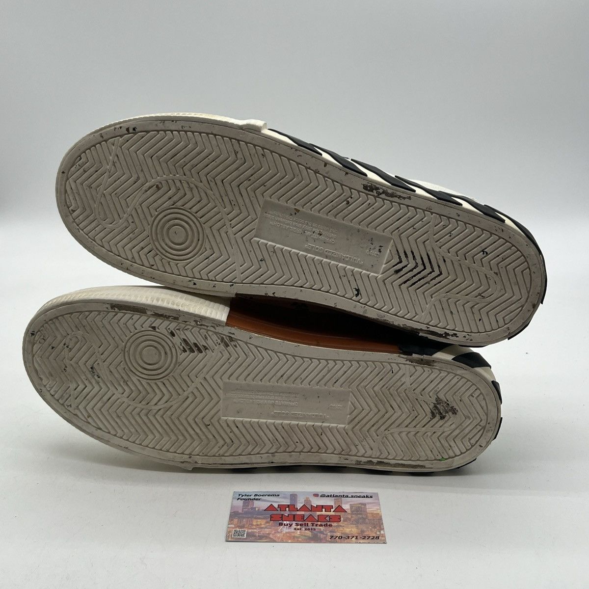Off-White Off white vulc sneaker white navy Size US 12 / EU 45 - 7 Thumbnail