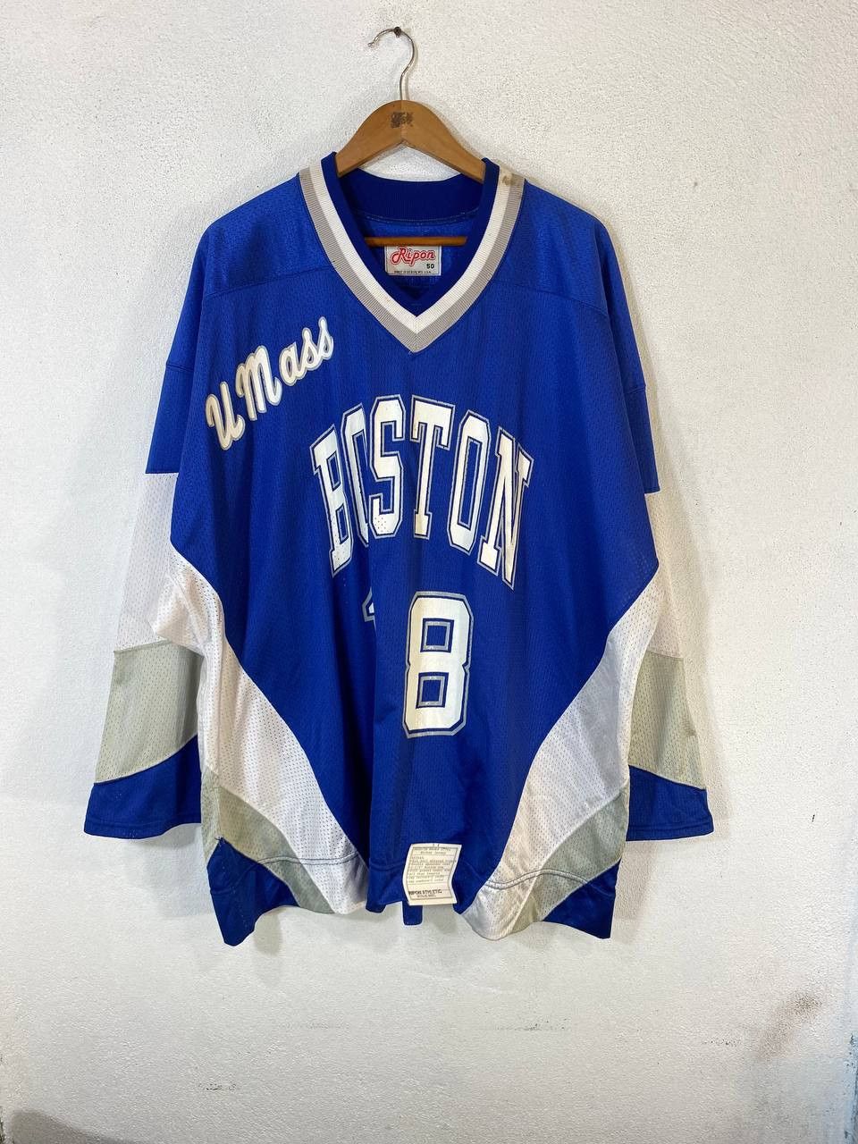 vintage ripon athletic u.mass boston hockey jersey