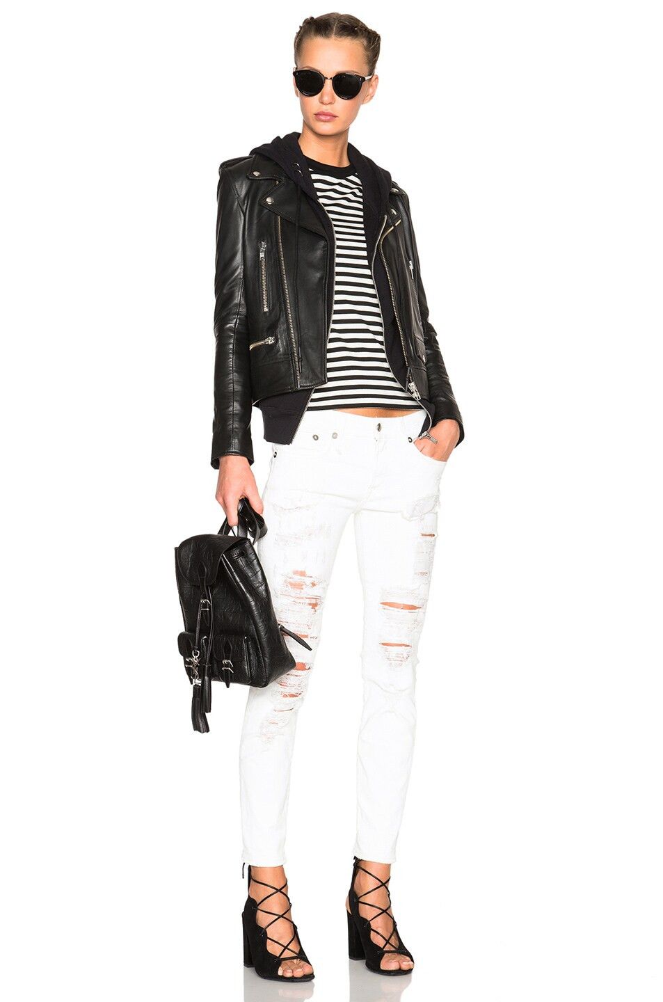 R13 R13 Relaxed Skinny Distressed White Jeans 26 Size 26" / US 2 / IT 38 - 7 Thumbnail