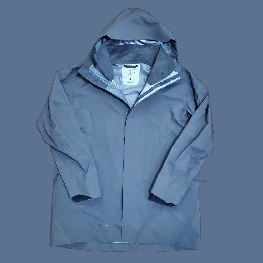 Vintage Viev Gemma Mid Coat Womens Small Gray GORE-TEX Hooded Waterproof Rain Jacket Size S / US 4 / IT 40 - 1 Thumbnail