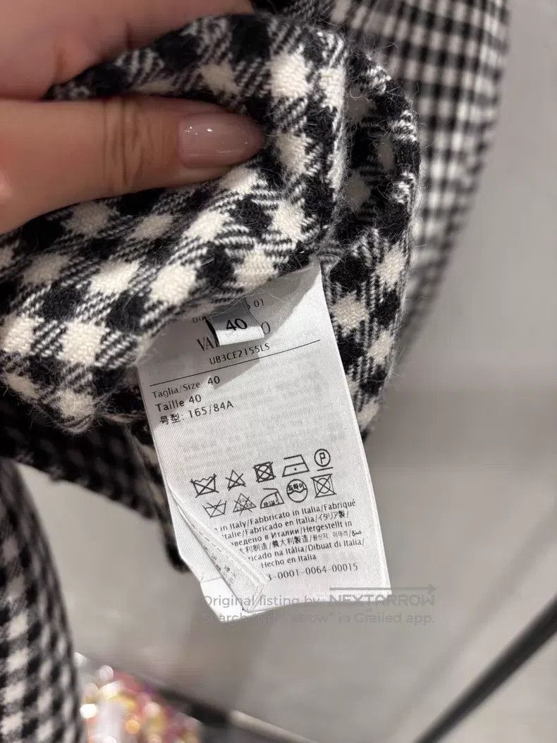 Valentino Valentino Wool rabbit fur blend black and white houndstoot Size XXS / US 00 / IT 34 - 4 Thumbnail