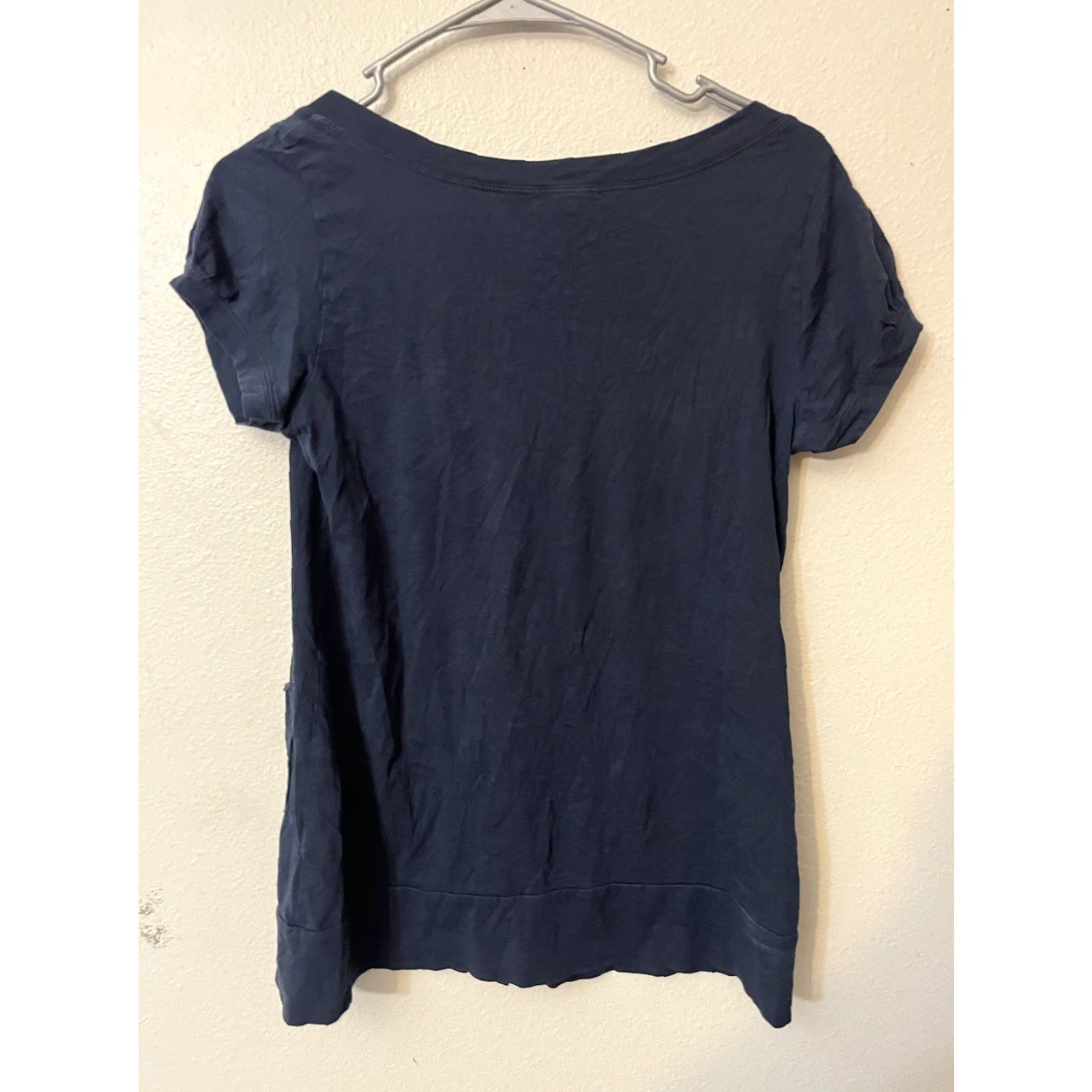 Theory Theory Shirt Womens Navy Blue Button Down Tee Blouse Size PP Size XXS / US 00 / IT 34 - 3 Thumbnail