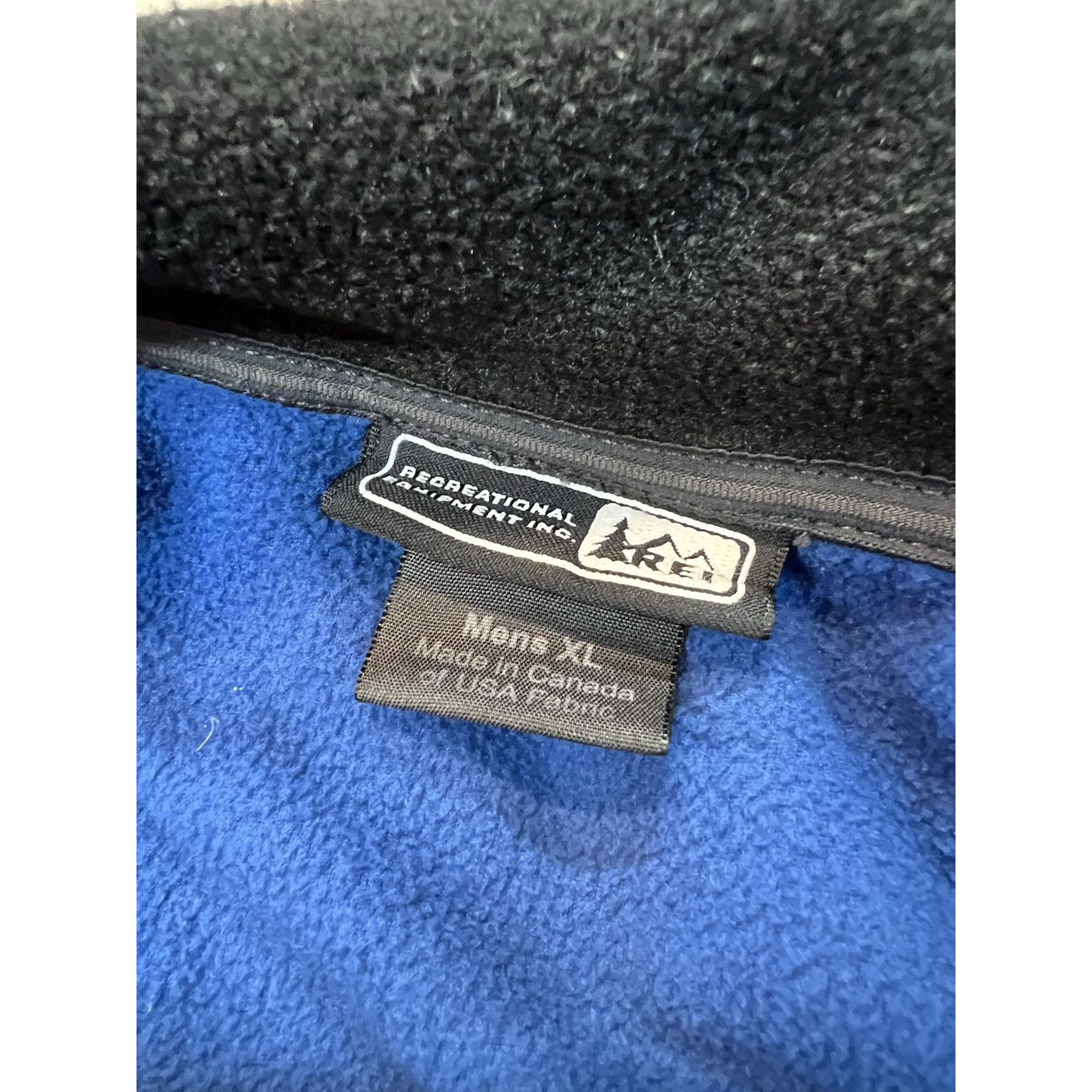 Rei REI Fleece Jacket Men's XL Full Zip Blue Black Canada VTG Size US XL / EU 56 / 4 - 6 Thumbnail