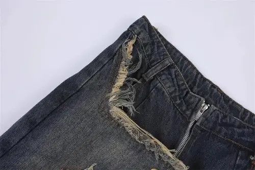 Japanese Brand × Vintage Sticking Pentagram straight star jeans Size US 32 / EU 48 - 3 Thumbnail