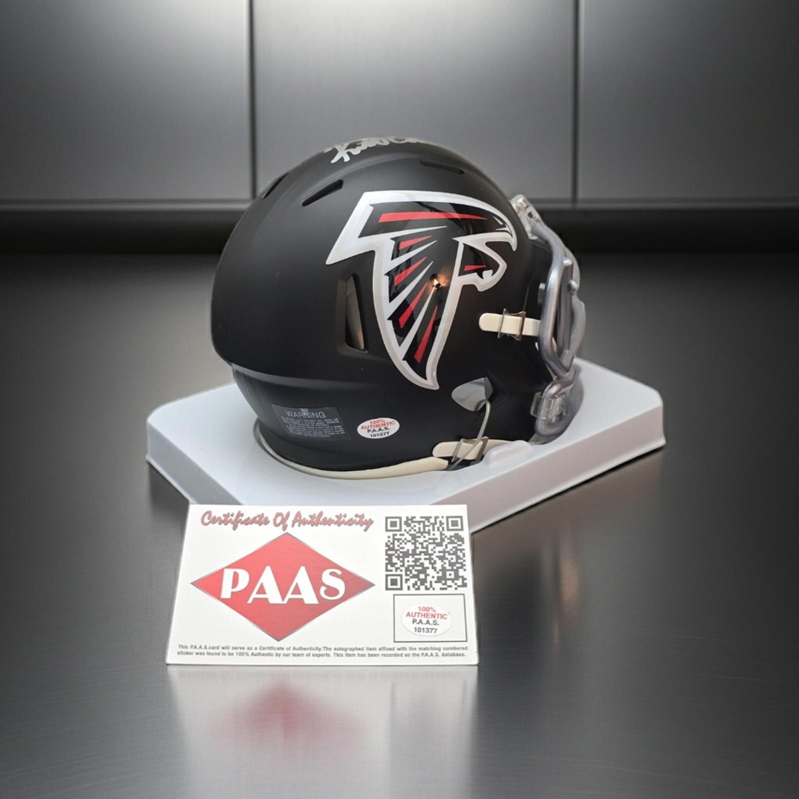Other Kirk Cousins Falcons signed mini football helmet PAAS COA Size ONE SIZE - 2 Thumbnail