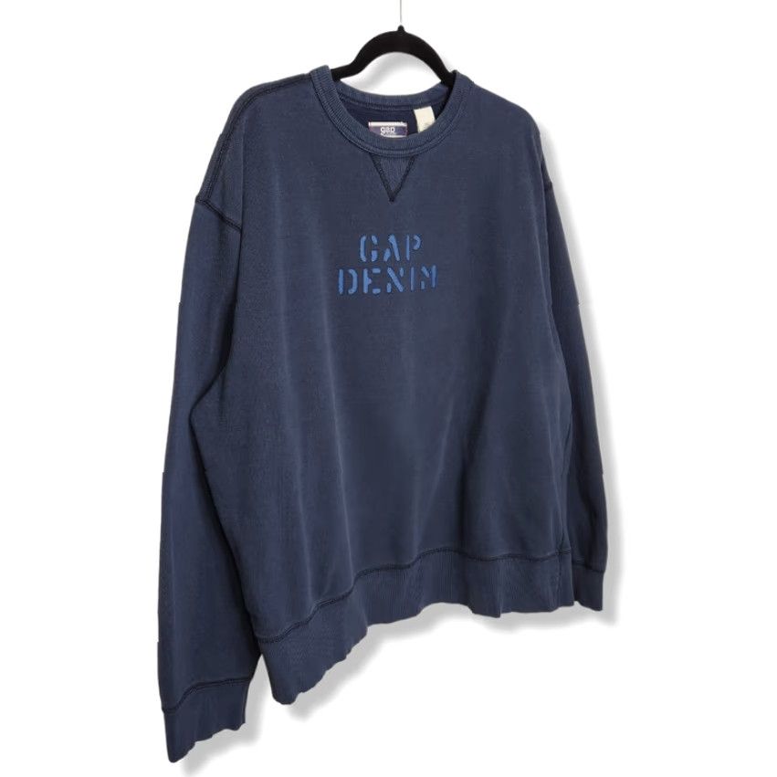 Gap VINTAGE Gap Denim y2k Crewneck Sweatshirt Blue VTG 2XL Unisex Adults Pullover Sweatshirt Blue VTG 90s Womens/Mens Size US XXL / EU 58 / 5 - 3 Thumbnail