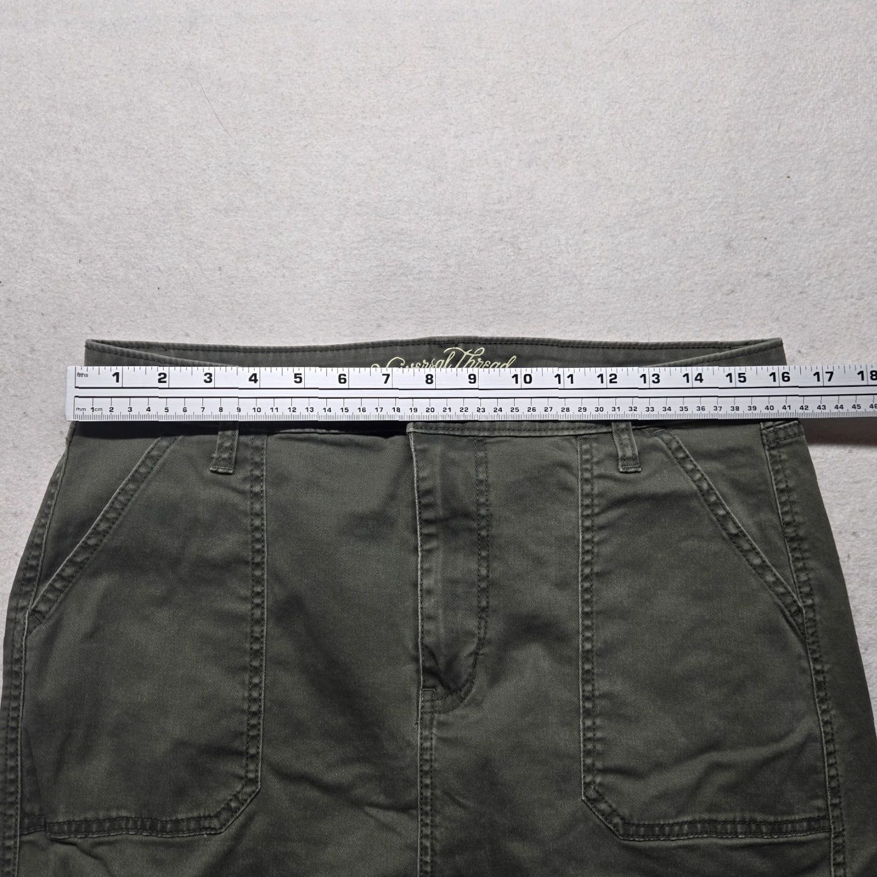 Vintage Universal Thread Skirt Adult Women 12 Black Denim Mini Short Vintage No Size 34" / US 12 / IT 48 - 3 Thumbnail