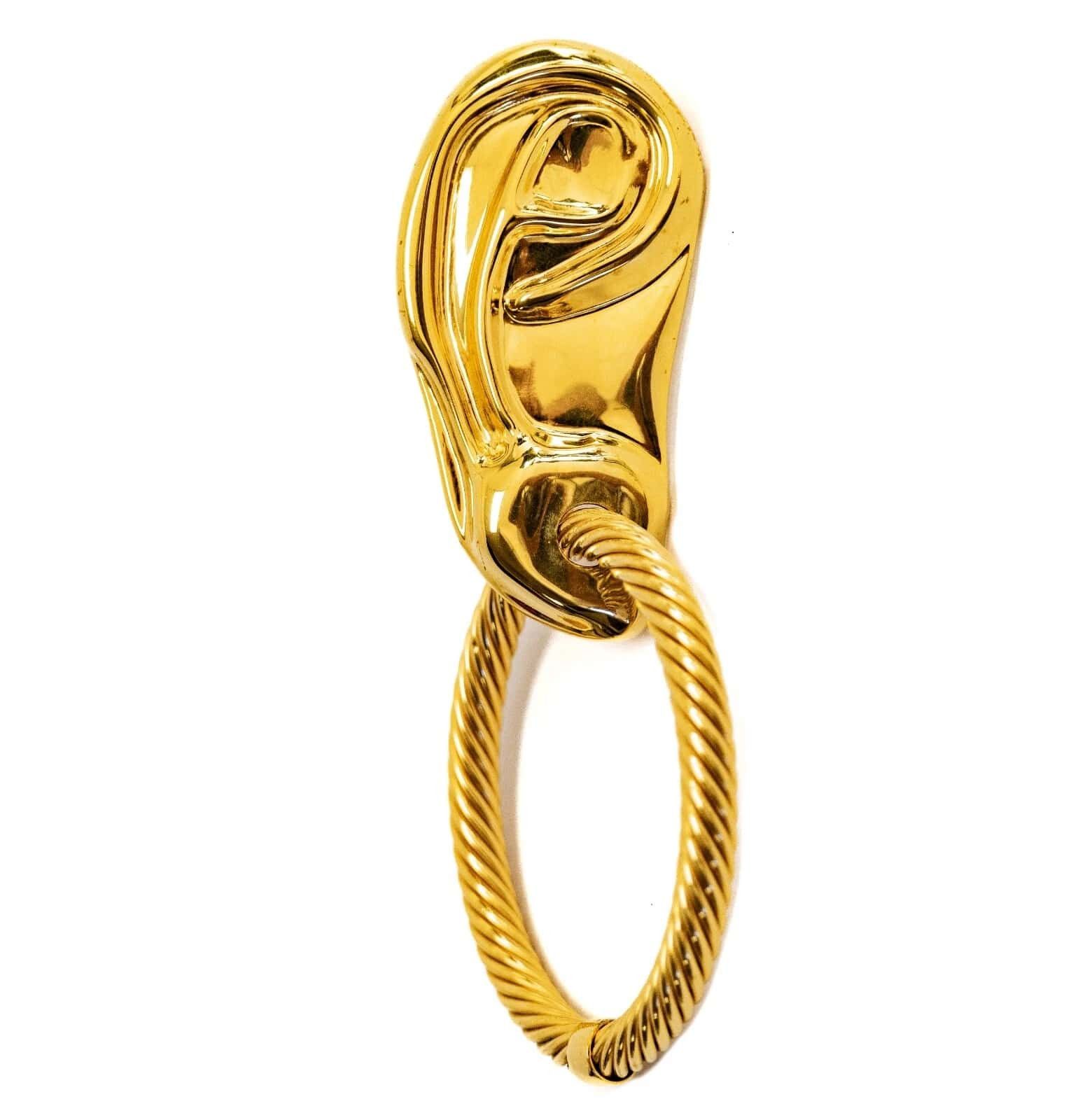 Gucci GUCCI ALESSANDRO MICHELE Runway Surreal Gold Hoop Solo Size ONE SIZE - 1 Thumbnail