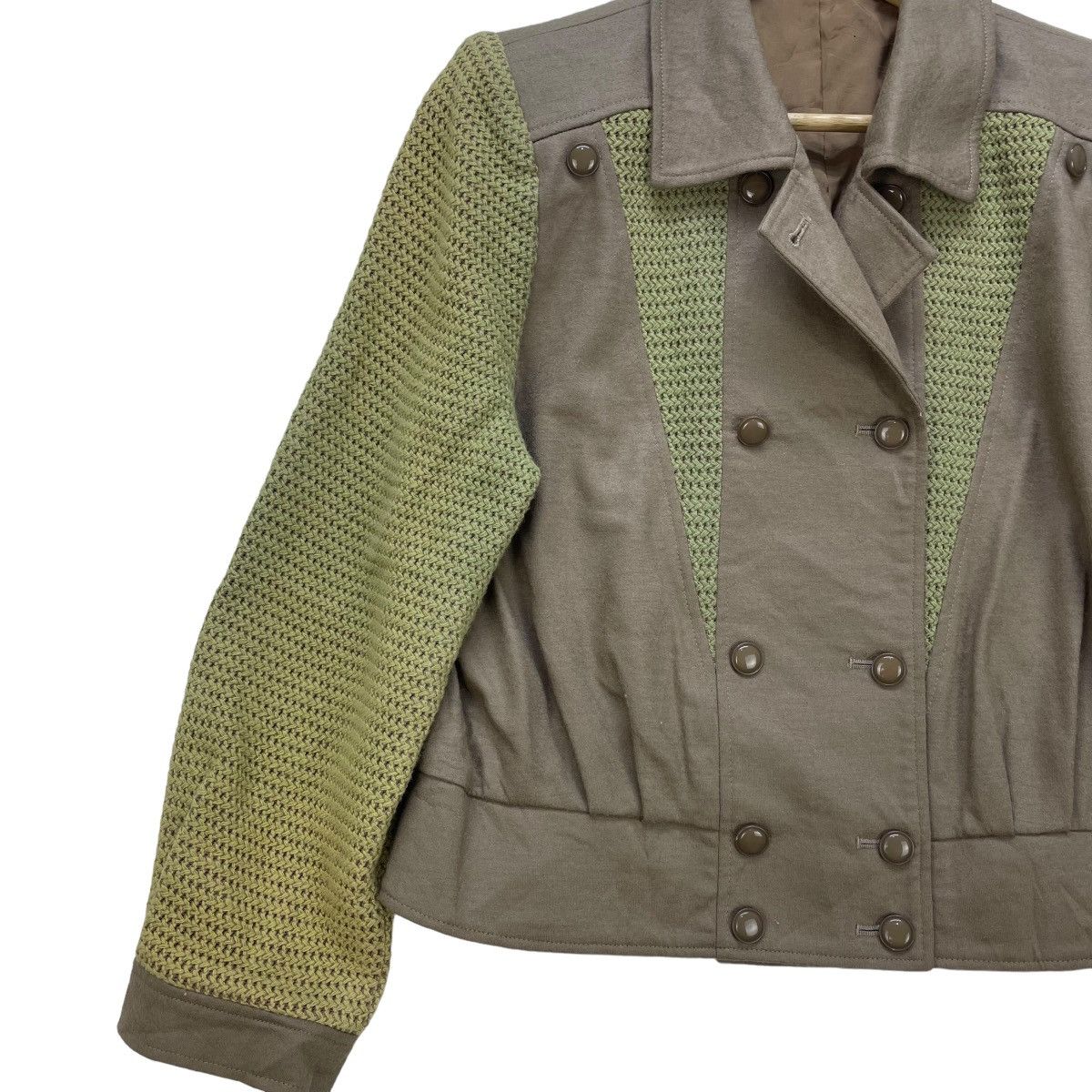 Designer × Issey Miyake × Japanese Brand Vtg Japanese Brand Nice Design Knit Jacket Made In Japan Size M / US 6-8 / IT 42-44 - 3 Thumbnail