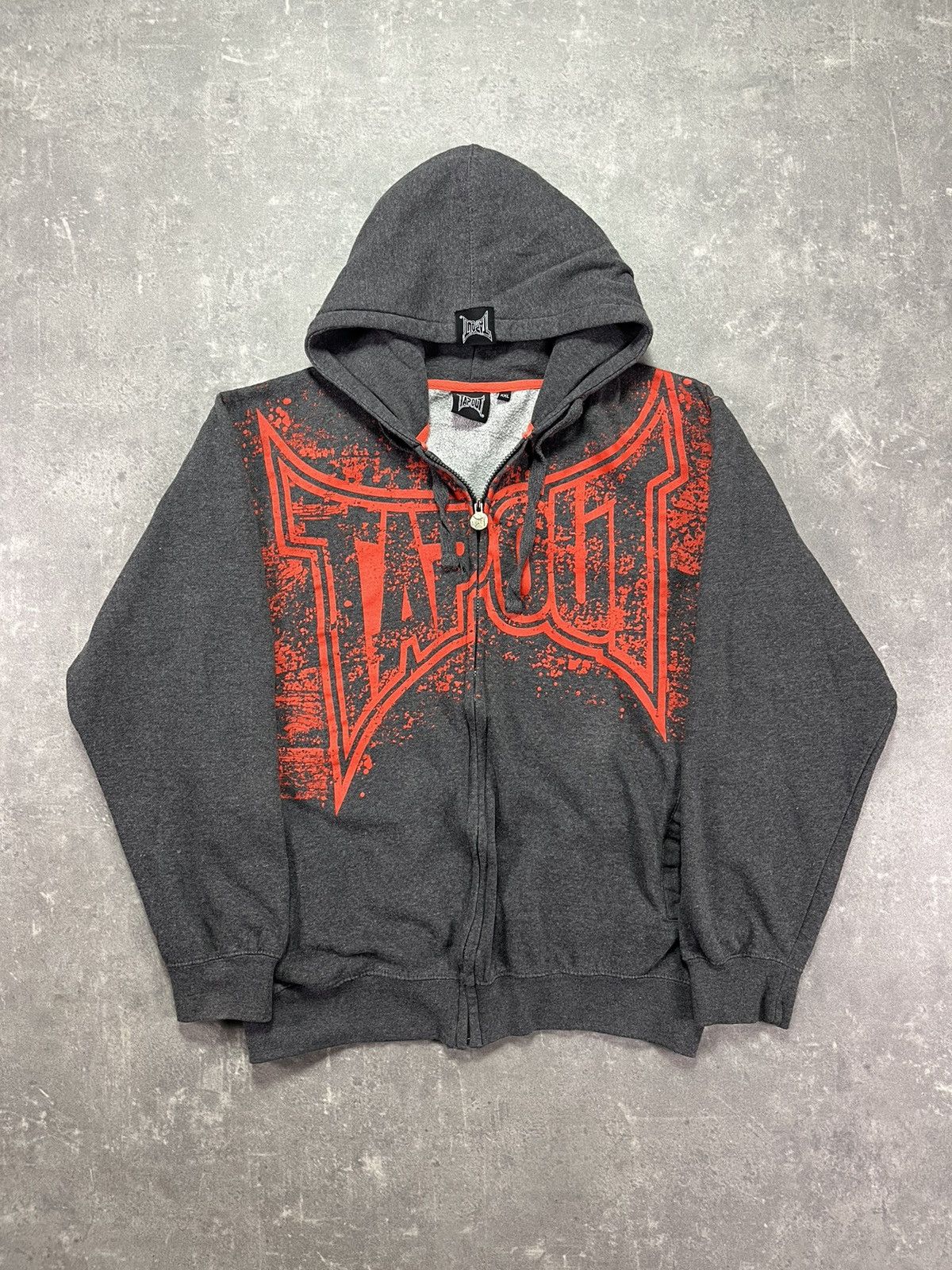 Tapout Tapout Big Splash Logo Grey Zip Hoodie XXL XL Affliction Size US XXL / EU 58 / 5 - 1 Thumbnail