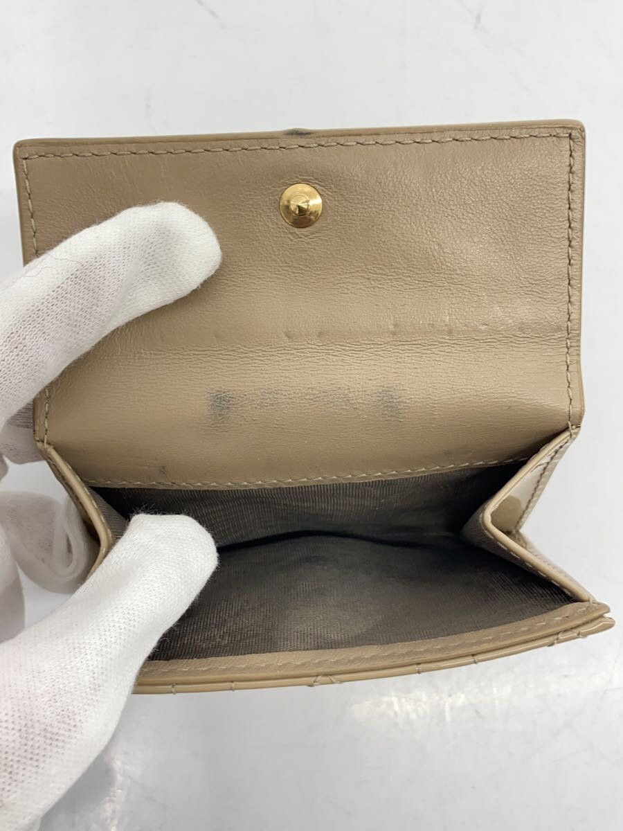 Dior Dior Leather Tri-Fold Wallet Beige Size ONE SIZE - 5 Thumbnail