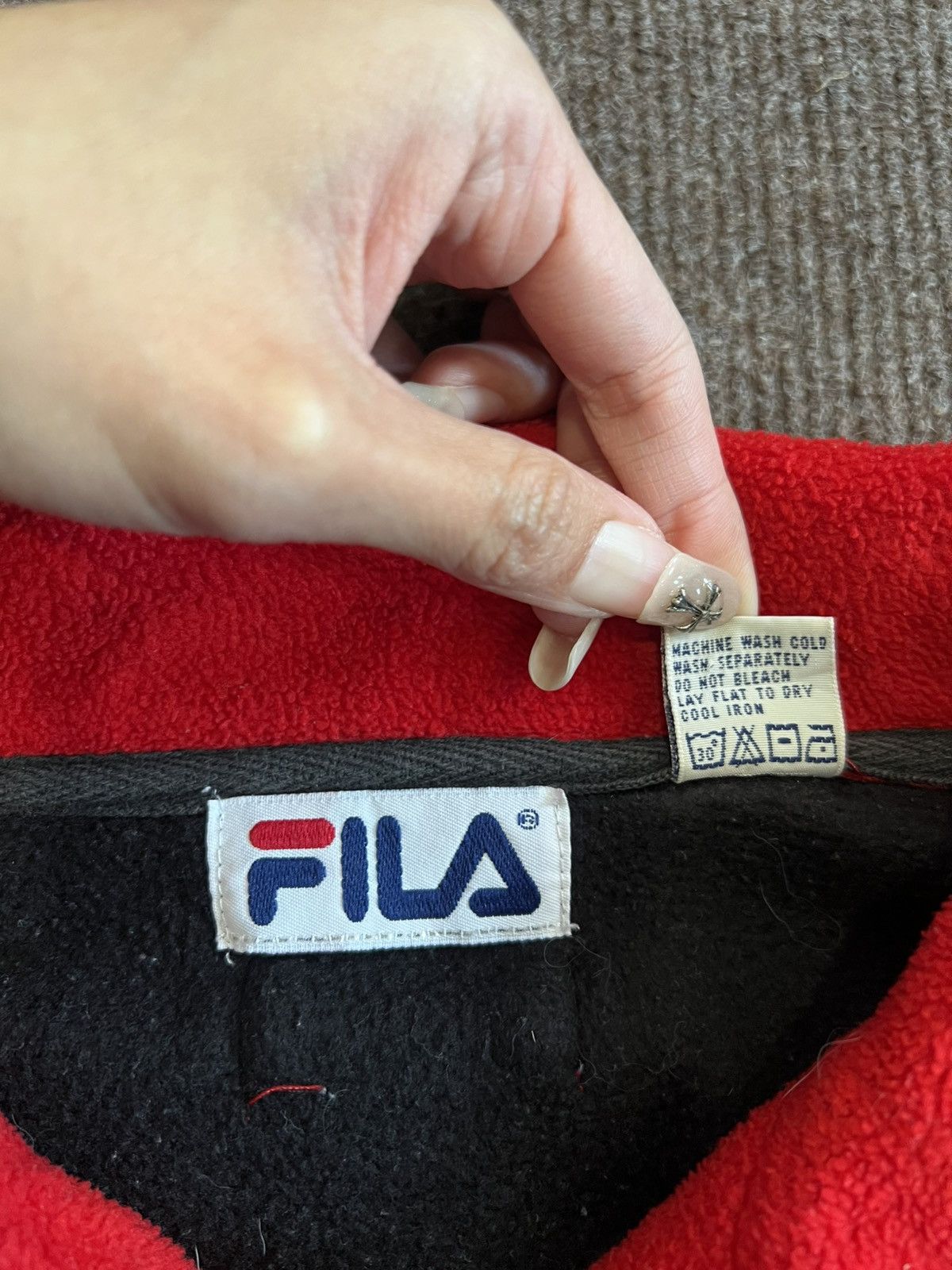 Fila FILA 1/4 zip fleece pullover sweatshirt Size US L / EU 52-54 / 3 - 4 Thumbnail