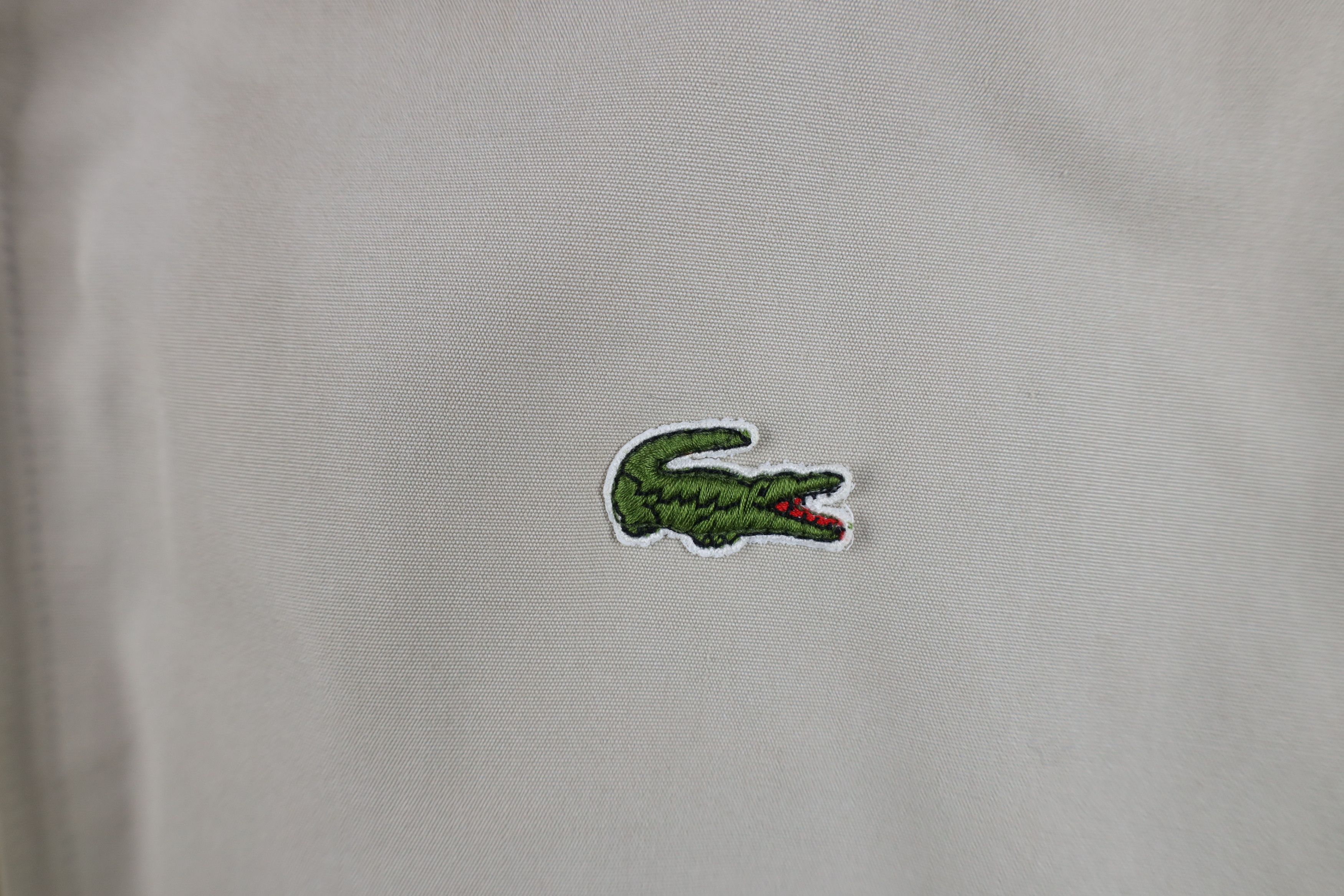Lacoste Vintage 80s Izod Lacoste Racer Bomber Jacket Beige Khaki Size US M / EU 48-50 / 2 - 4 Thumbnail