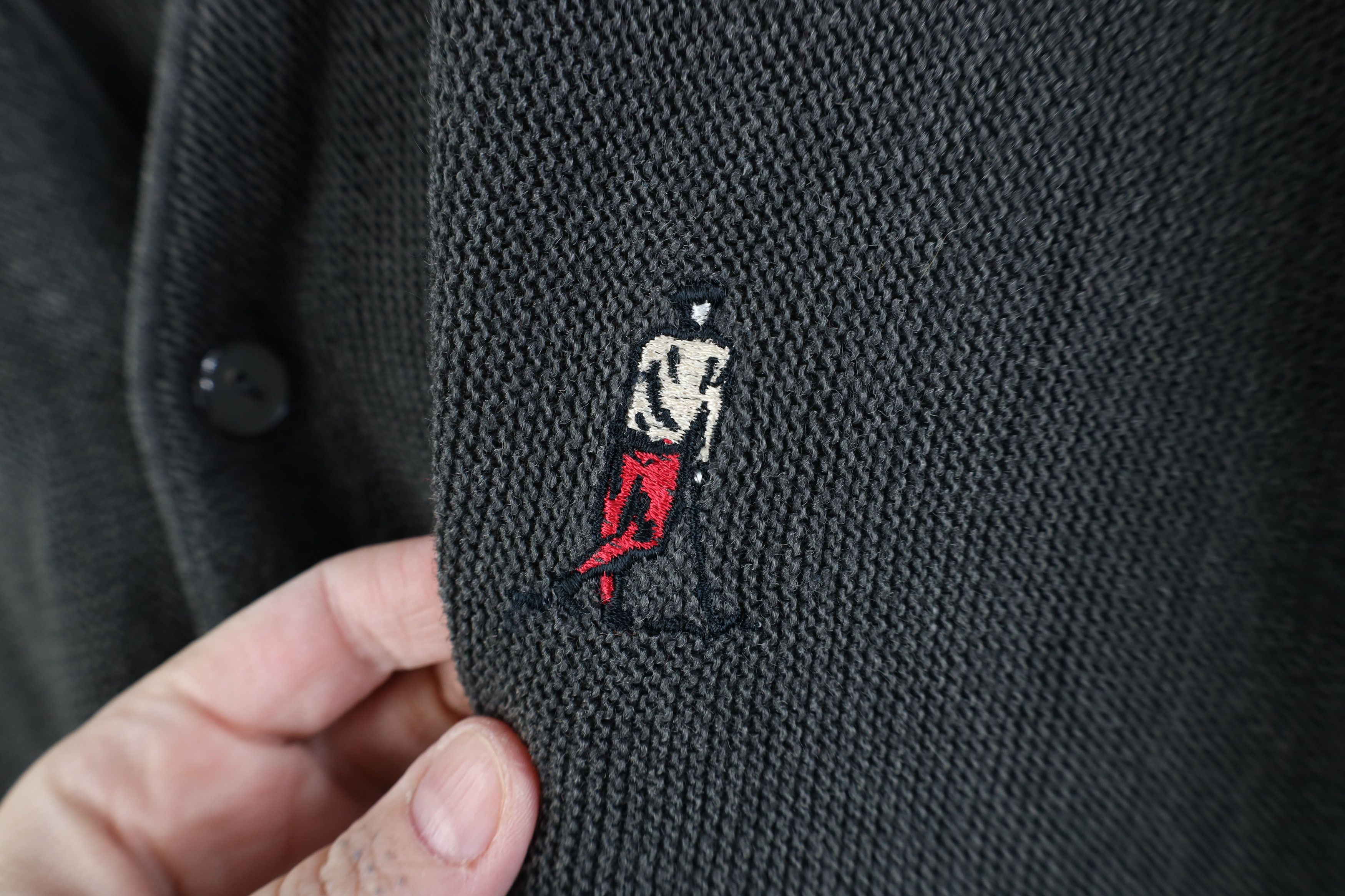 Vintage Vintage 90s Streetwear Knit Cardigan Sweater Dark Gray USA Size US XL / EU 56 / 4 - 4 Thumbnail