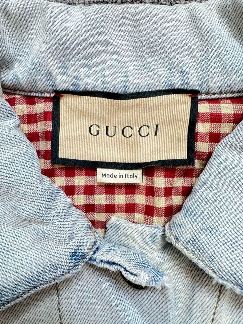 Gucci Rainbow Embroidered Denim Jacket by Gucci-2506 Size US L / EU 52-54 / 3 - 4 Thumbnail
