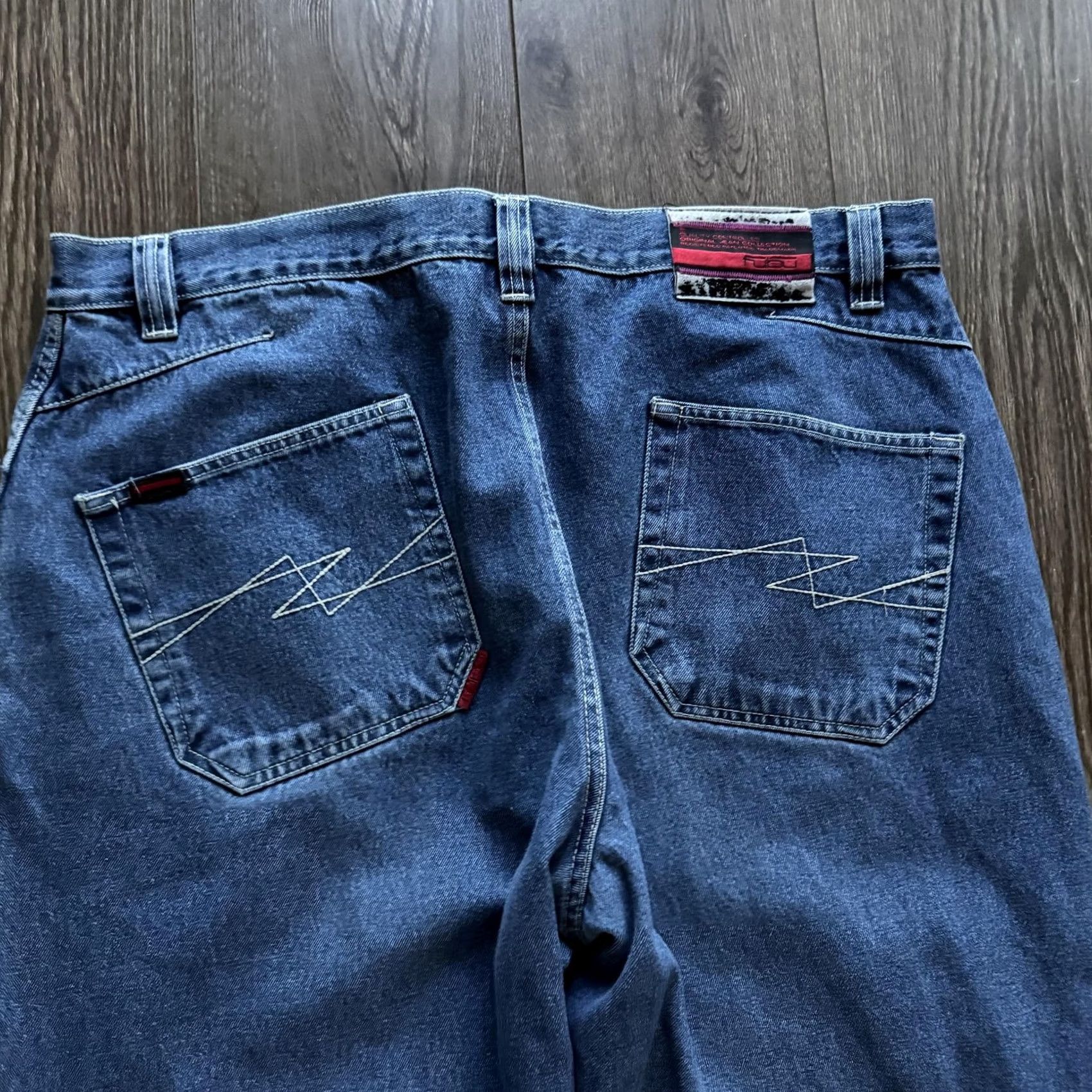 Fubu FUBU Jeans Blue 42x32 Medium Wash Baggy Wide Leg Hip Hop Y2K Denim Streetwear Size US 42 / EU 58 - 3 Thumbnail