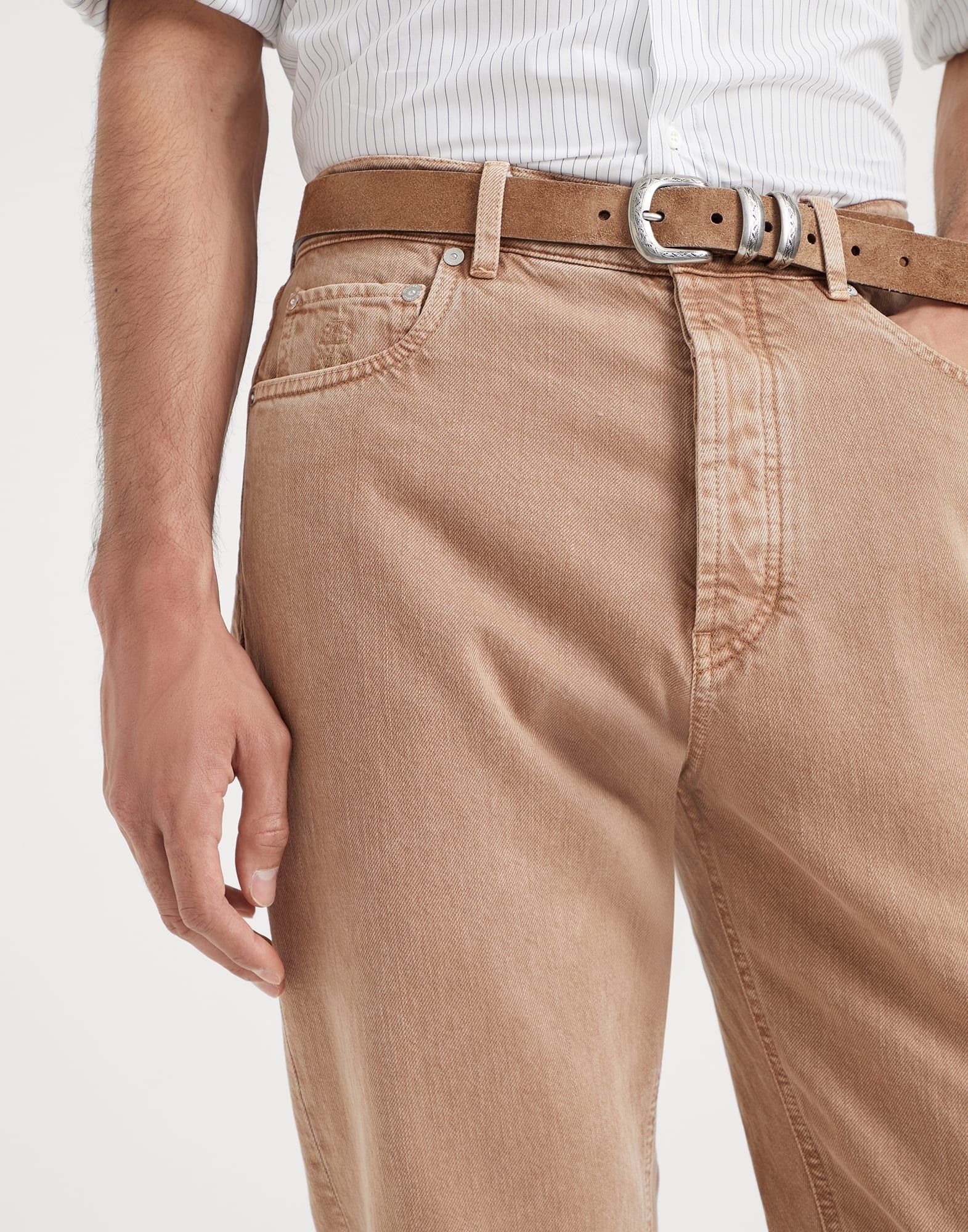 Brunello Cucinelli o1la1rc1a0925 Dyed Denim Pants in Beige Size US 36 / EU 52 - 3 Thumbnail