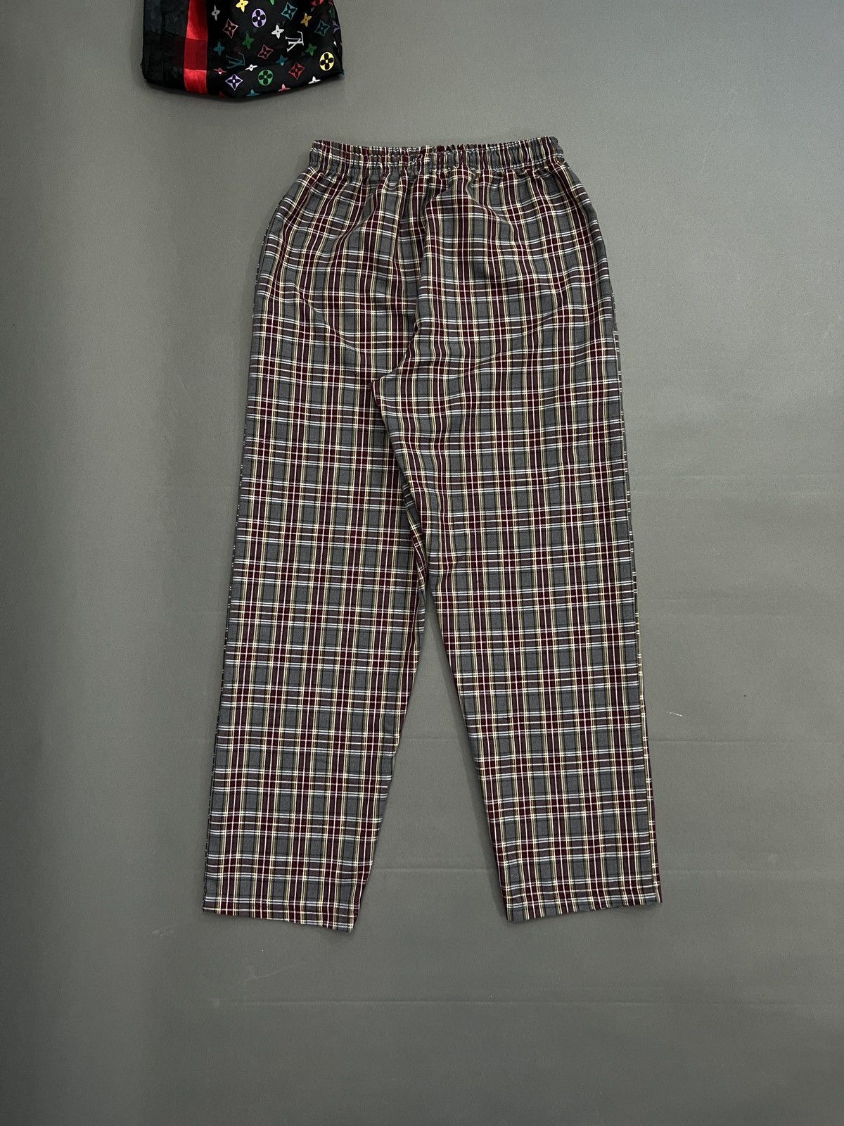 Japanese Brand OUTLAW Designer Embroidered Tartan Pants Size US 33 - 2 Thumbnail