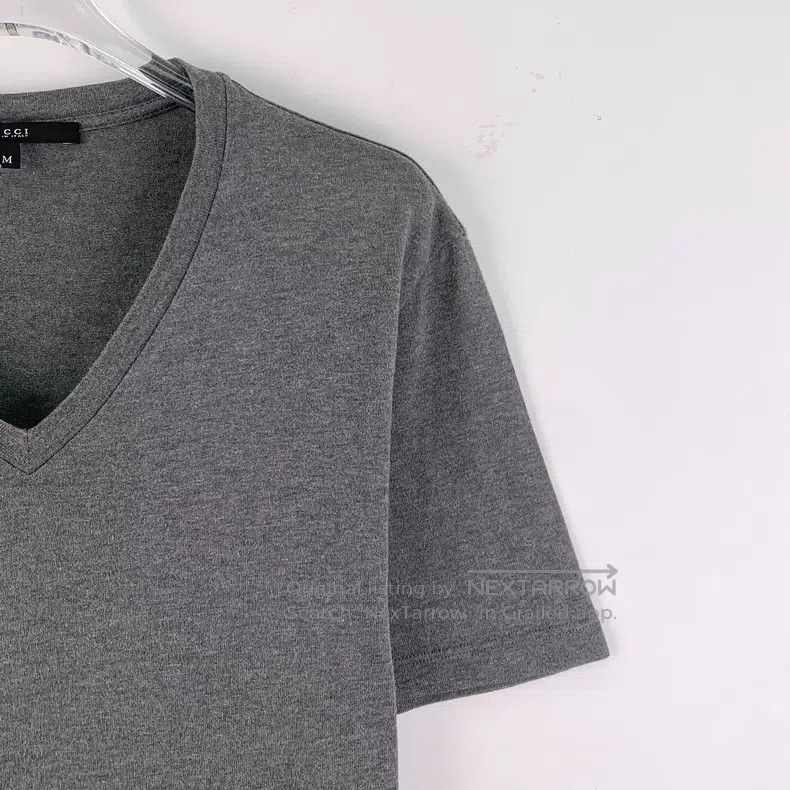 Gucci Gucci Dark gray striped V-neck cotton short-sleeved T-shir Size US M / EU 48-50 / 2 - 3 Thumbnail