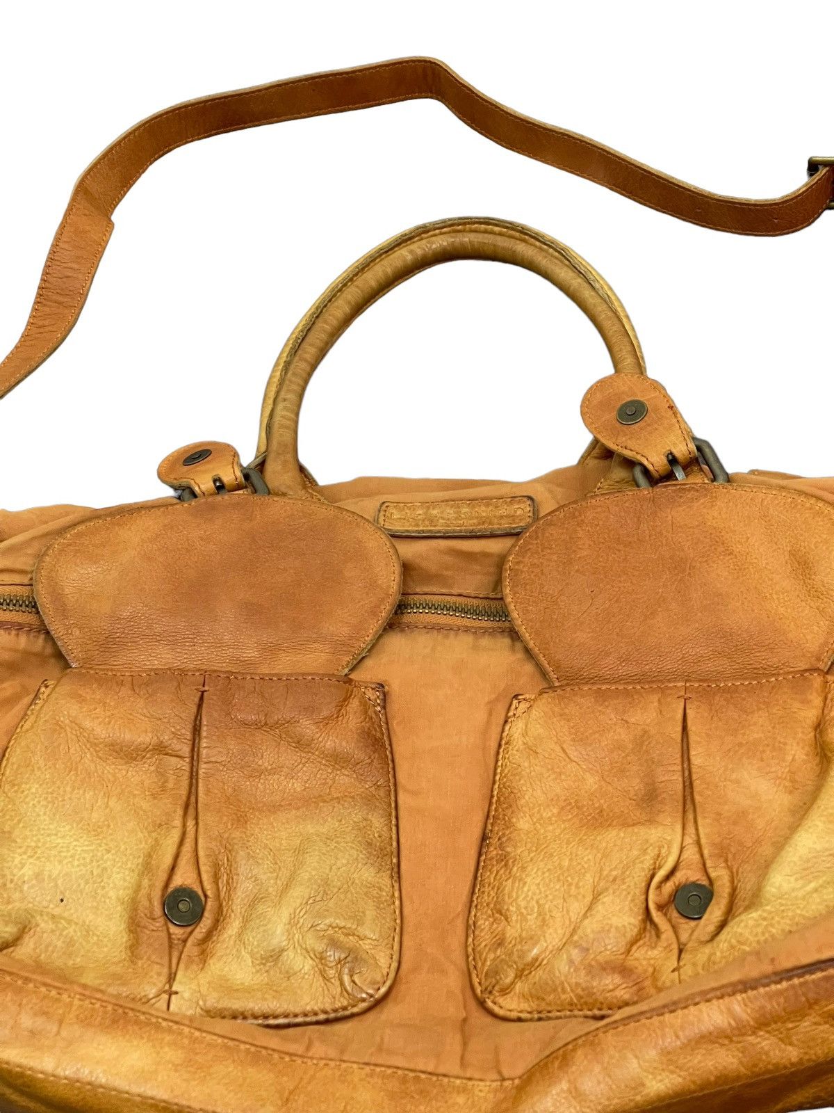Genuine Leather Leather Cotton Patina Vtg Liebeskind Berlin Tote Bag 3🟩 Size ONE SIZE - 11 Thumbnail
