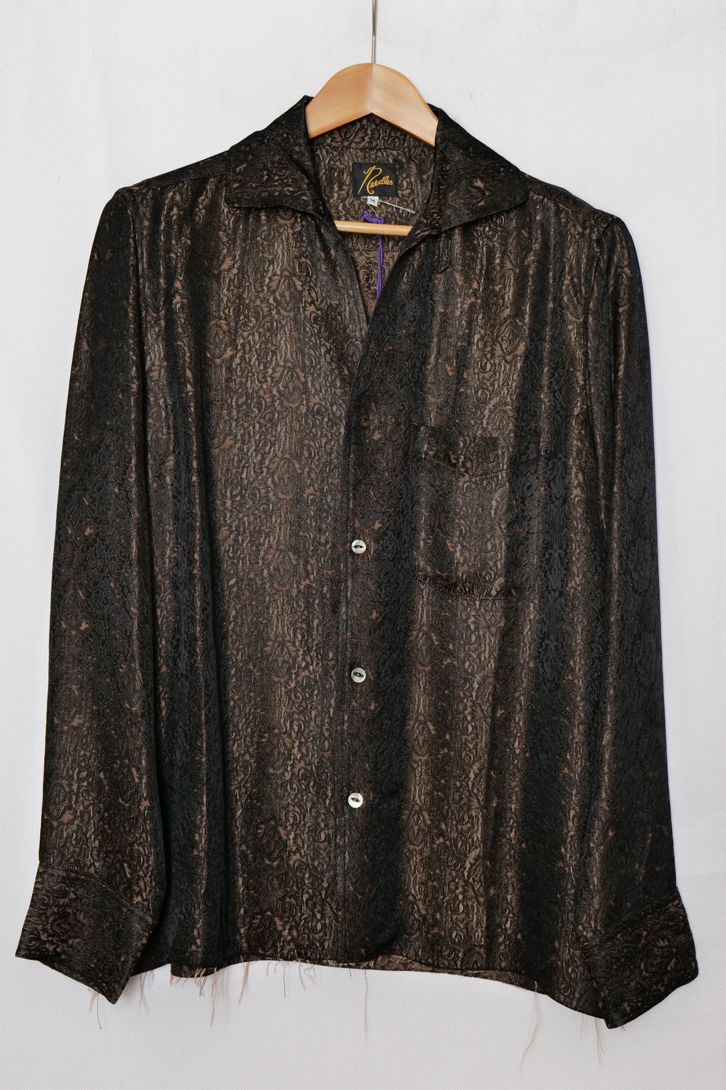 image of Needles NWT Damask Jacquard Shirt in Pink, Men's (Size Medium)
