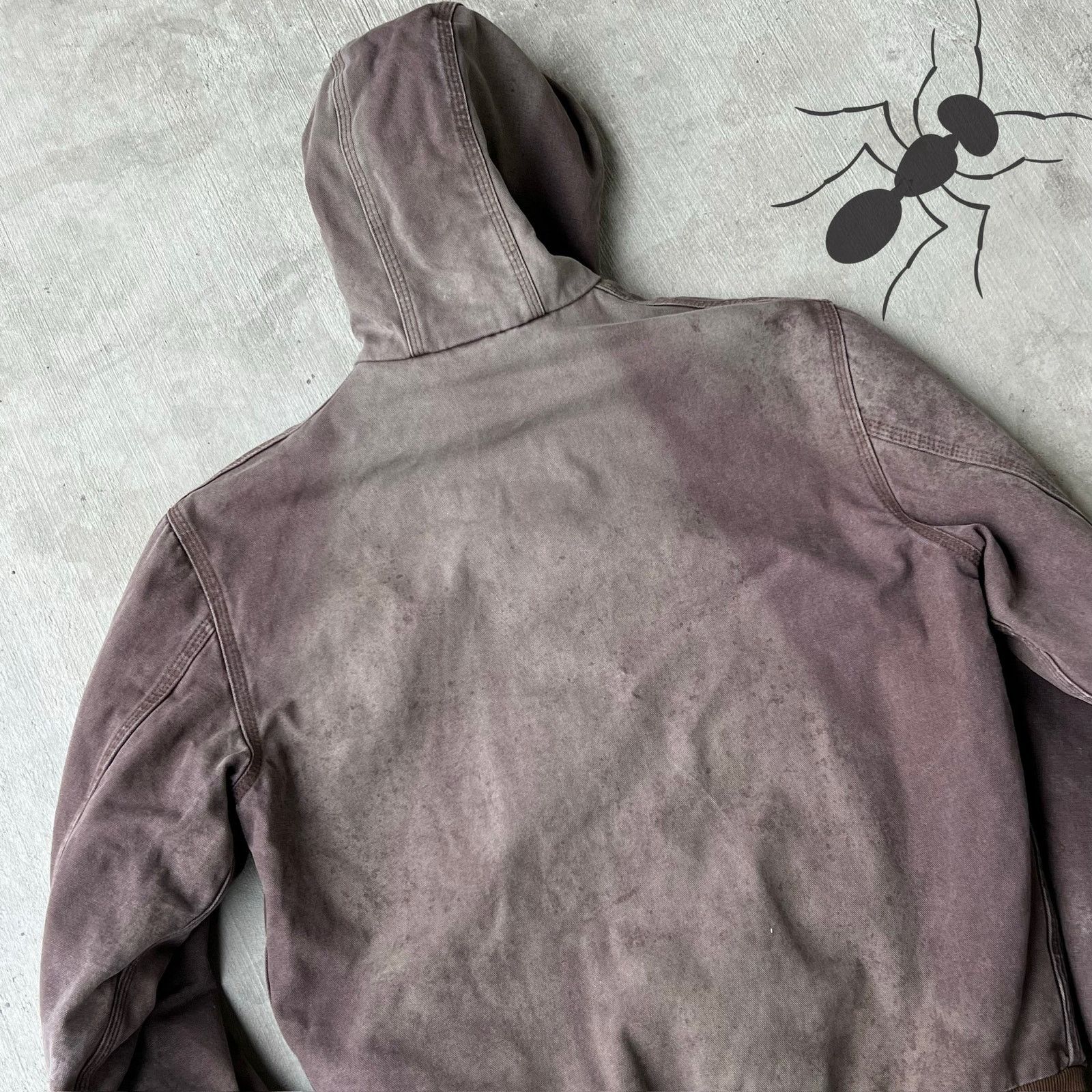 Carhartt × Vintage Carhartt J318 DKB faded brown hooded work wear jacket Size US M / EU 48-50 / 2 - 6 Thumbnail