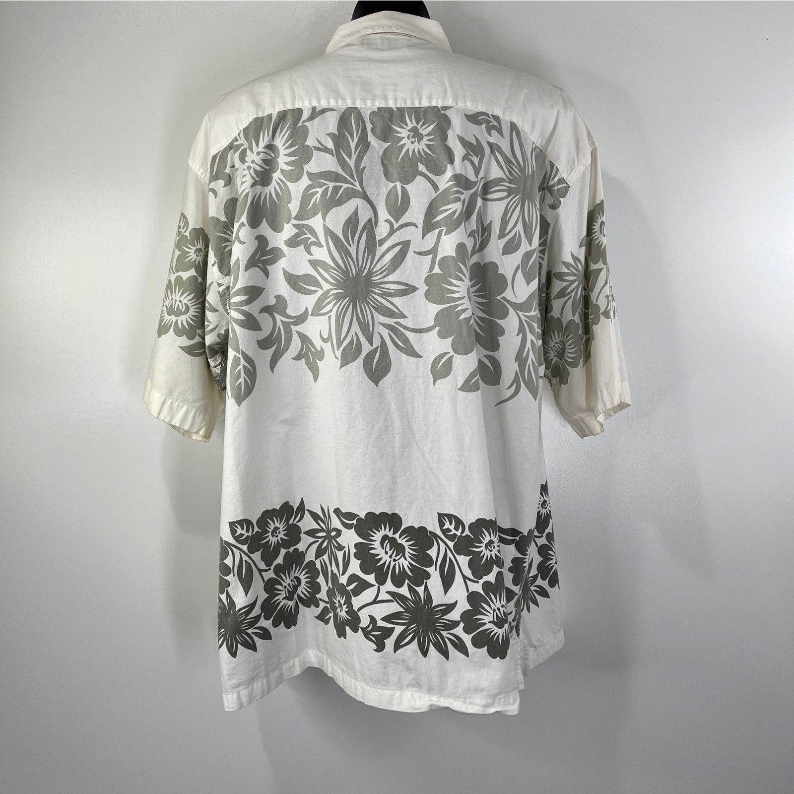 Vintage Vintage 90s Hawaiian Floral Shirt Cotton White Size US XXL / EU 58 / 5 - 6 Thumbnail