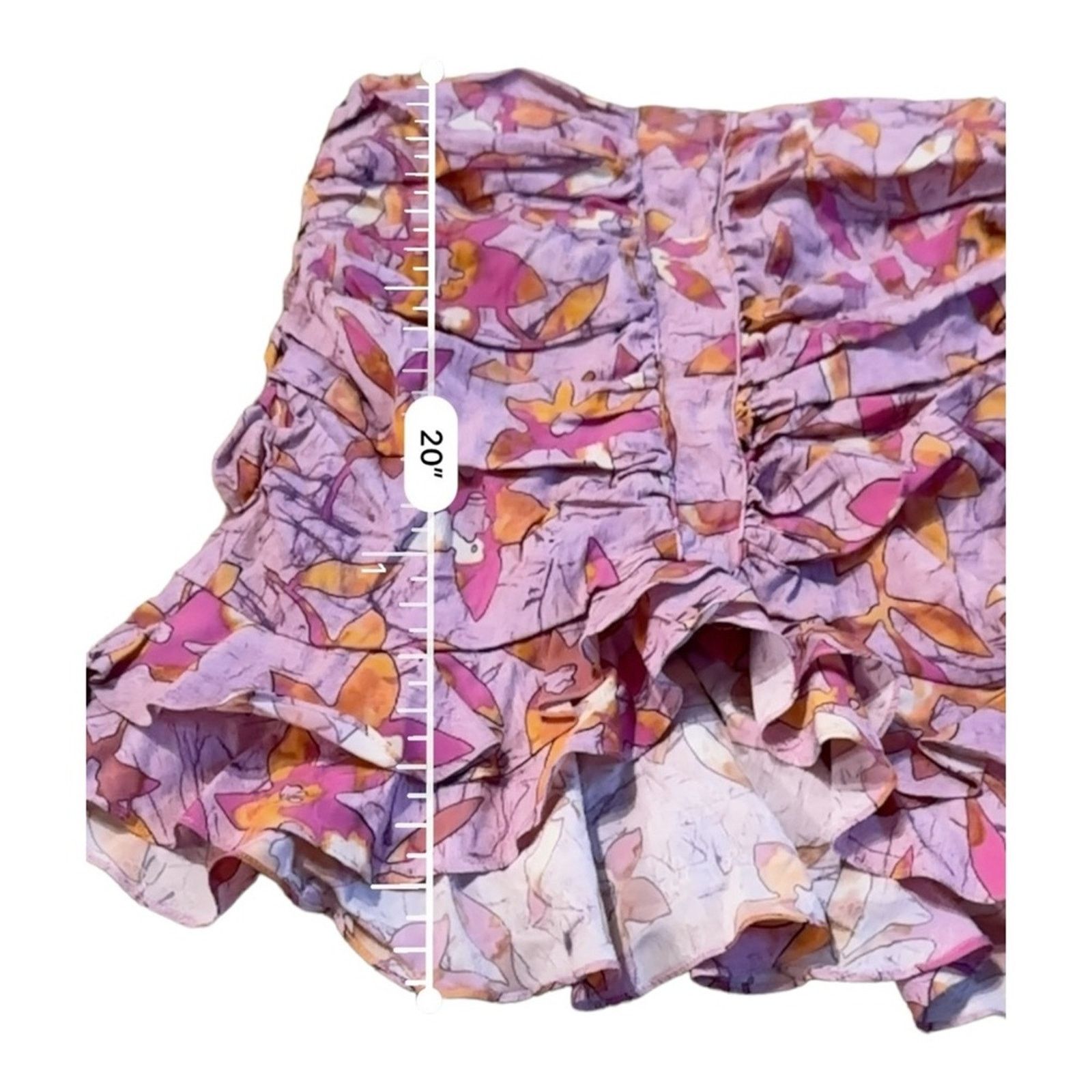 Isabel Marant Isabel Marant Jupe Milendi Pink Floral Ruched Mini Skirt Size 30" / US 8 / IT 44 - 9 Thumbnail