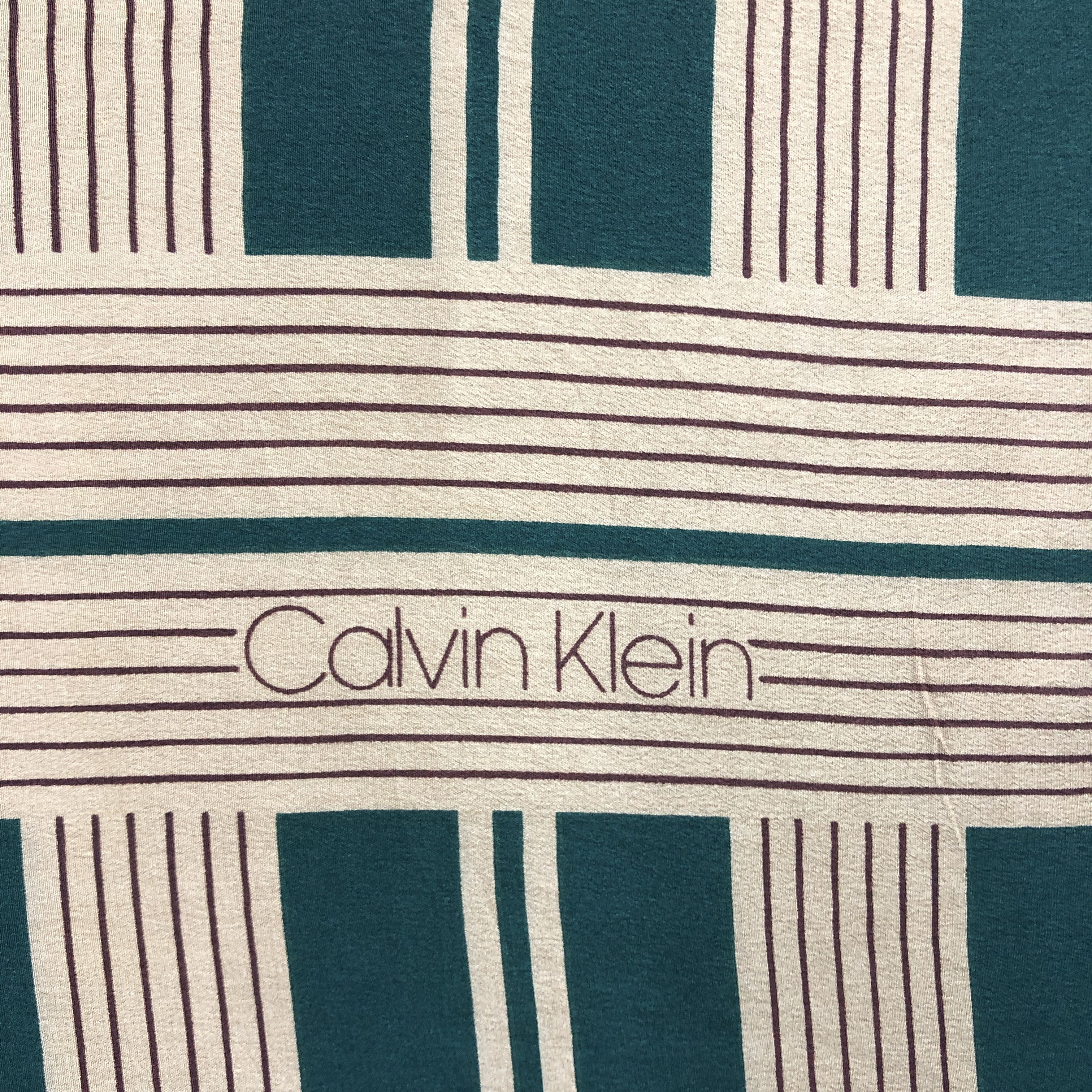 Calvin Klein Vintage Calvin Klein SILK Scarf Twill Stole Wraps Scarves Size ONE SIZE - 14 Thumbnail
