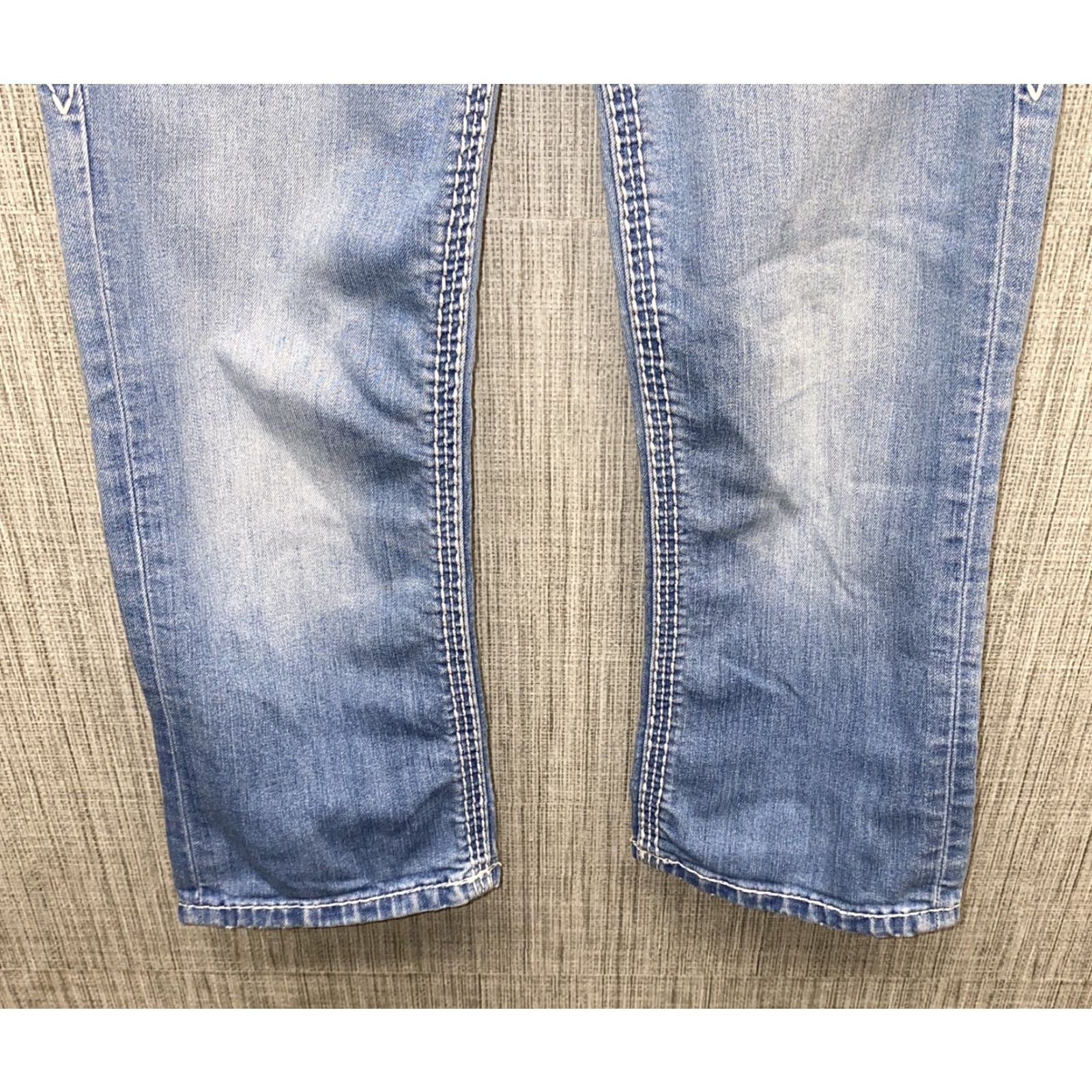 Vintage Rock Revival Jeans Women 27x21 Blue Light Wash BAMBI Capri Denim Capris 21in Inseam Size 27" / US 4 / IT 40 - 4 Thumbnail