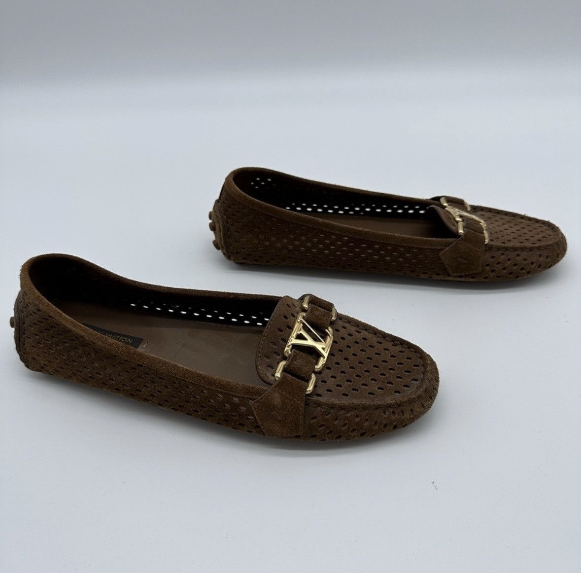Louis Vuitton Louis Vuitton Loafer Women’s Suade Brown Size 37.5 LV 7.5 Size US 7.5 / IT 37.5 - 2 Thumbnail