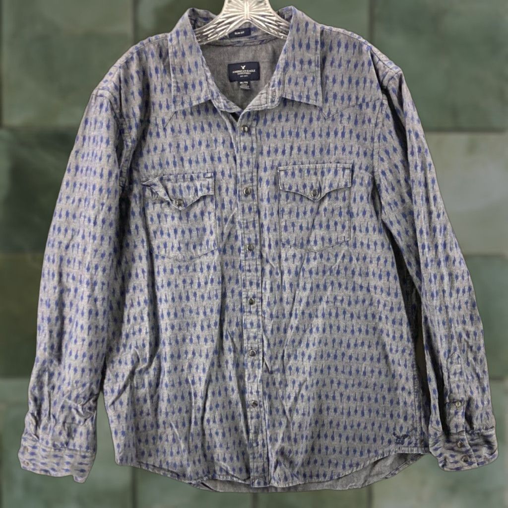 American Eagle Outfitters American Eagle Outfitters Shirt Mens XL Pearl Snap Western Size US XL / EU 56 / 4 - 1 Thumbnail