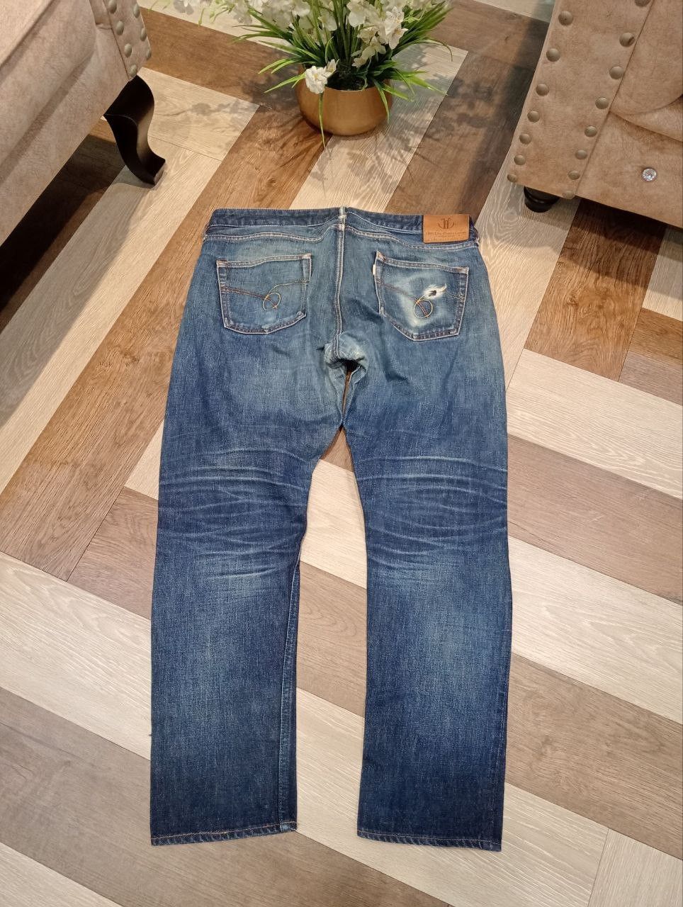 Japan Blue JAPAN BLUE DENIM BLUE SELVEDGE DISTRESSED PANTS Size US 34 / EU 50 - 12 Thumbnail