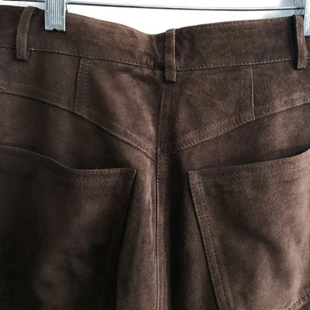Vintage VINTAGE Brown Goat Suede Pants Size 26" / US 2 / IT 38 - 3 Thumbnail