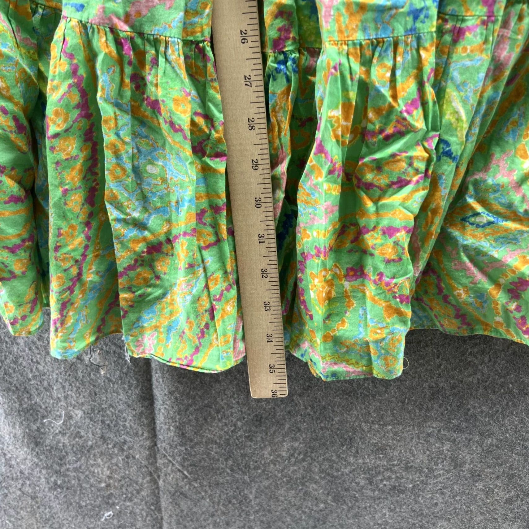 Ralph Lauren Lauren Ralph Lauren Dress Women Medium Green Paisley A-Line Casual Cotton Knee Length Ladies Womens Size M / US 6-8 / IT 42-44 - 5 Thumbnail