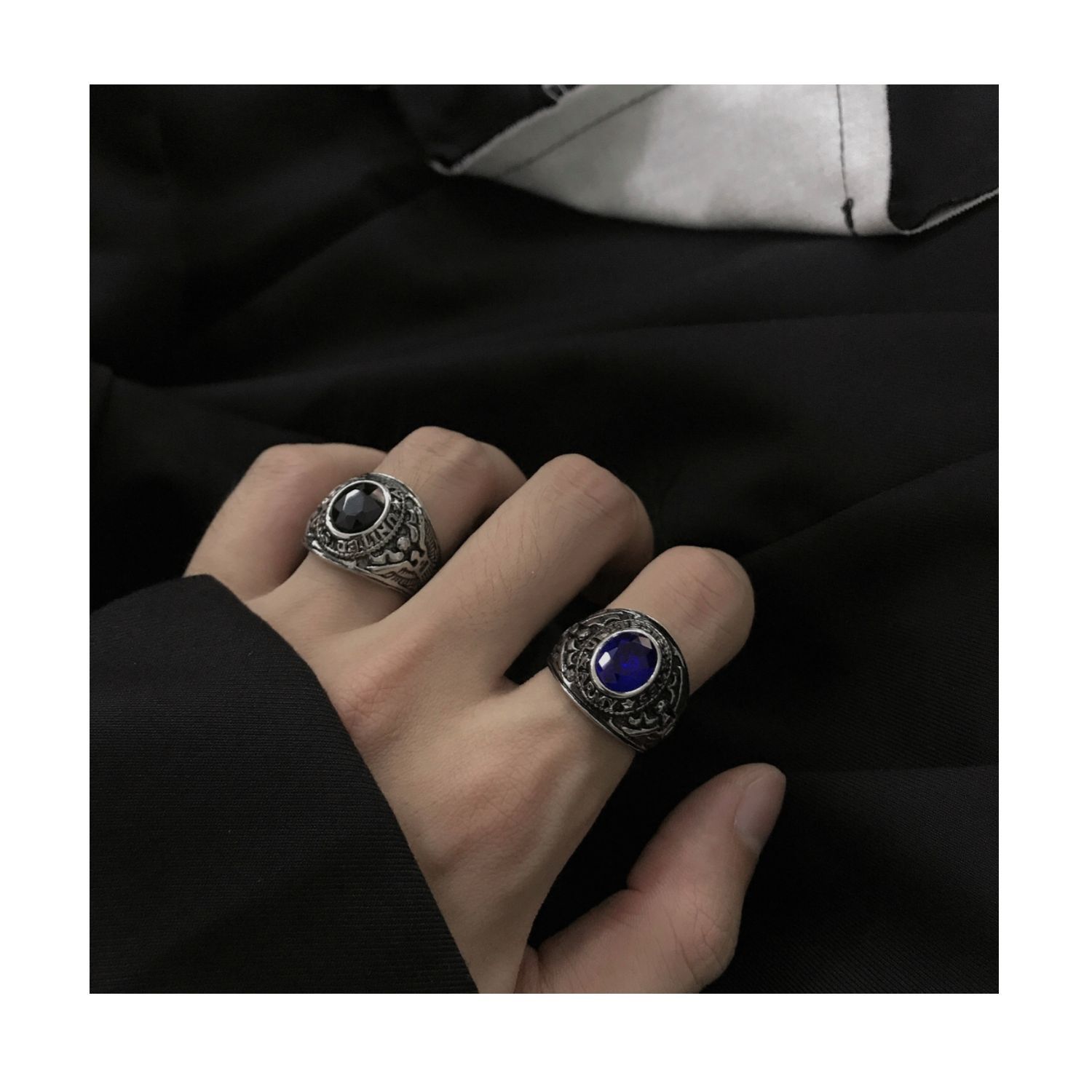 Jewelry Punk Jewelry Rings Open Size Chrome Ring (Size 7-13) Size ONE SIZE - 6 Thumbnail