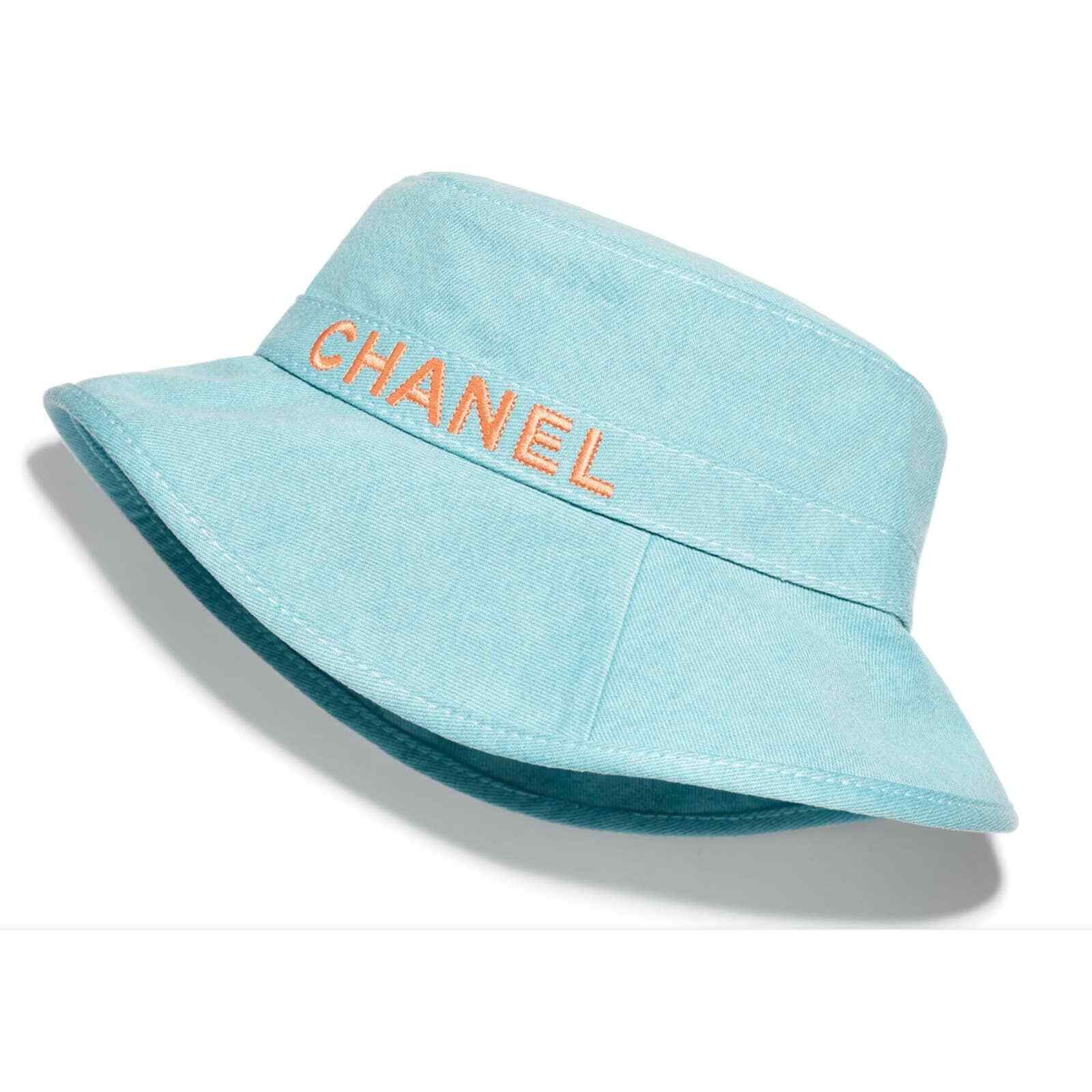 Chanel Chanel CC Logo Denim Cotton Cloche Sun Bucket Hat M Medium Size ONE SIZE - 1 Thumbnail
