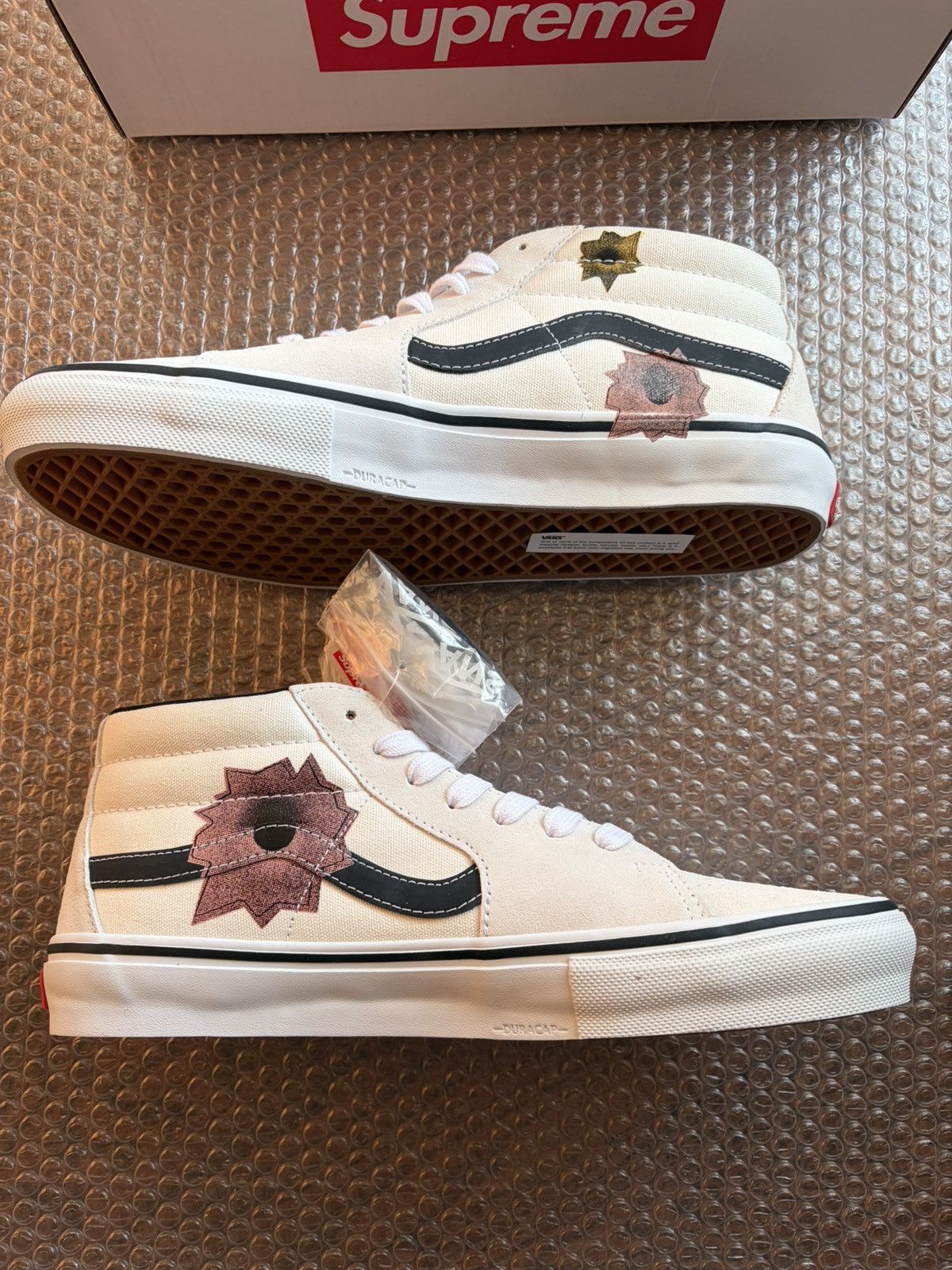Supreme × Vans US 12 Nate Lowman × Supreme × Vans Skate Grosso Mid Natural Size US 12 / EU 45 - 3 Thumbnail
