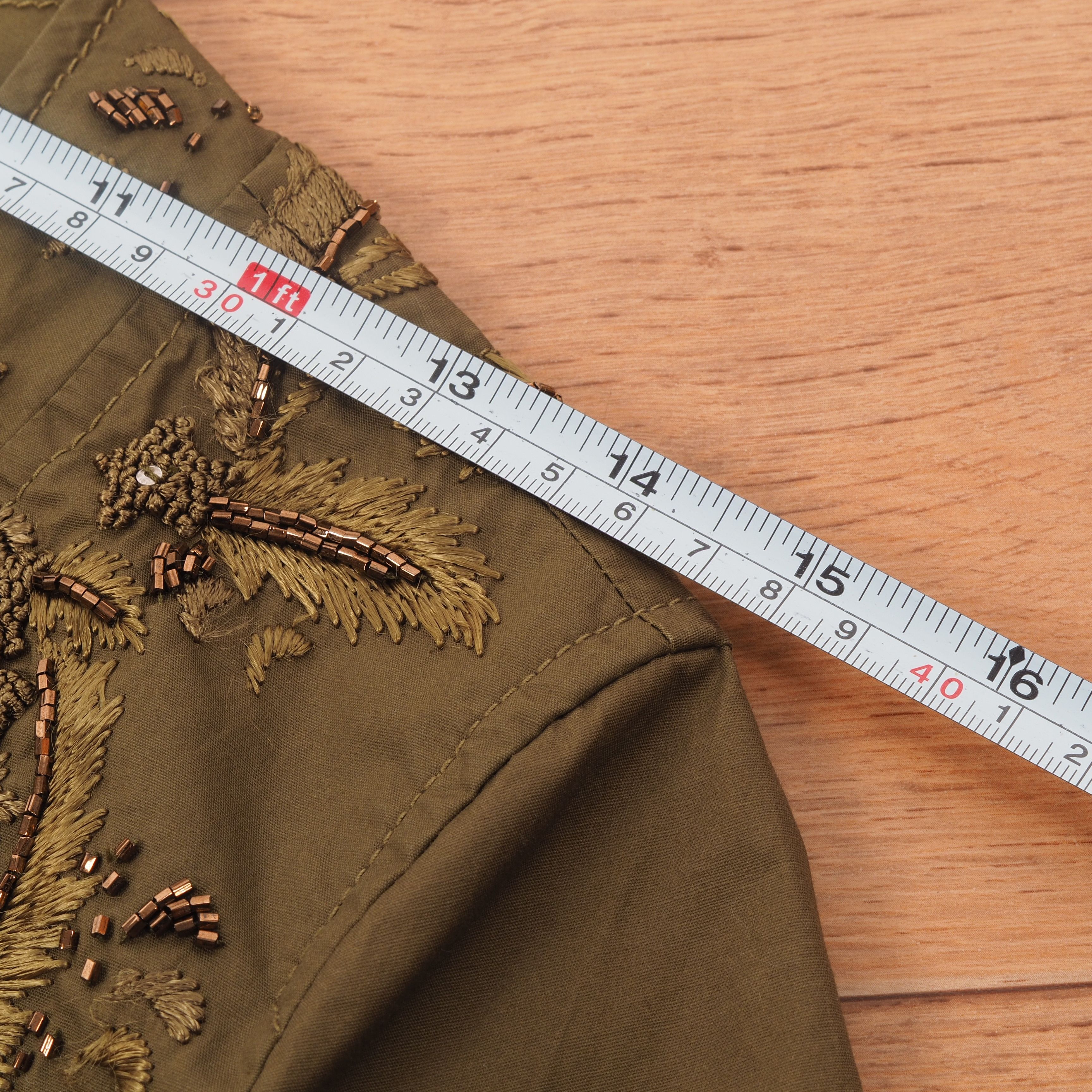 Christian Lacroix Christian Lacroix Vintage Cotton Khaki Embroidery Dress Size M / US 6-8 / IT 42-44 - 8 Thumbnail