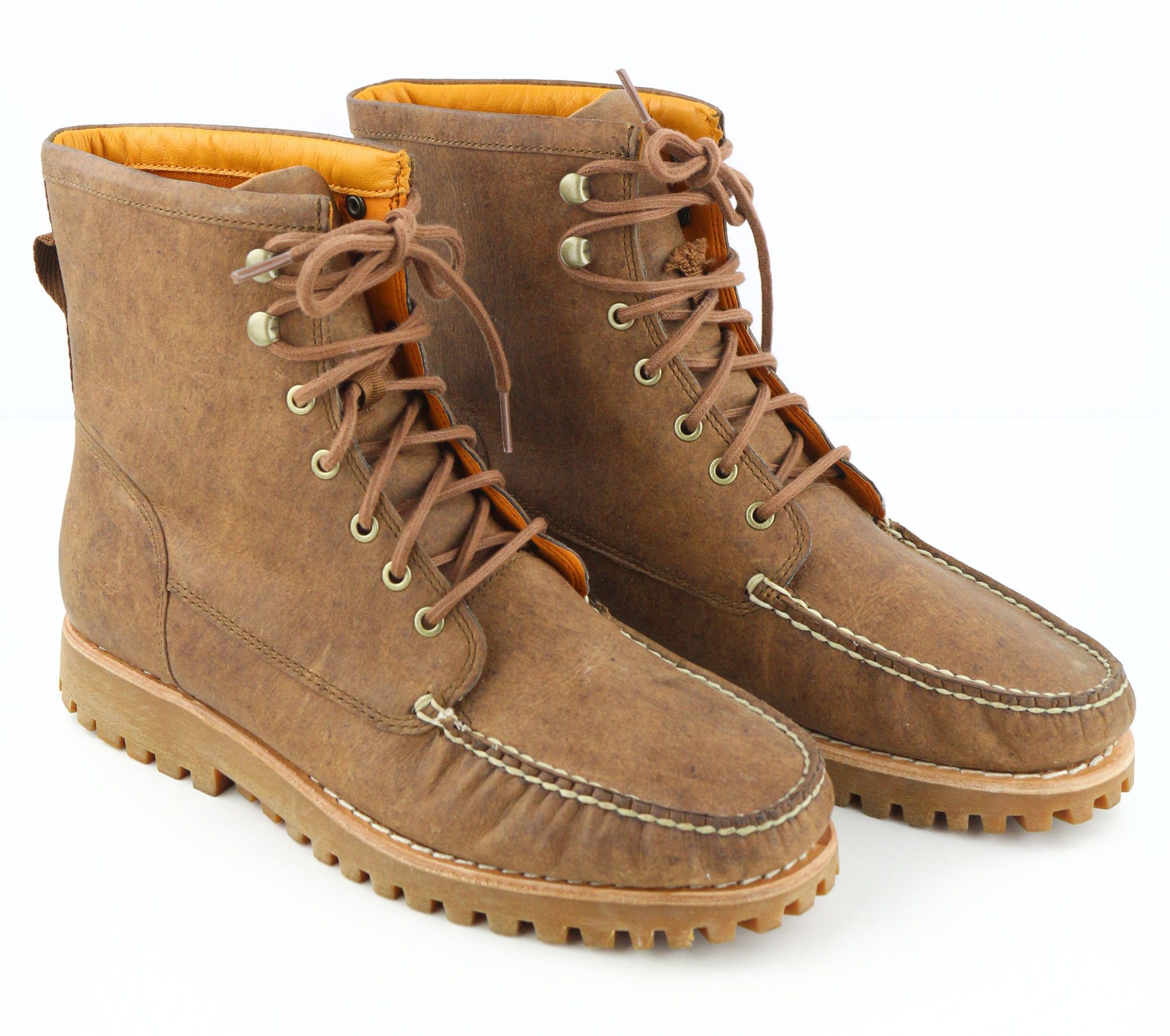 Timberland A2HB2 UK10.5 ReBOTL Leather Brown Pull Tab Boots 79910 Size US 11 / EU 44 - 1 Thumbnail