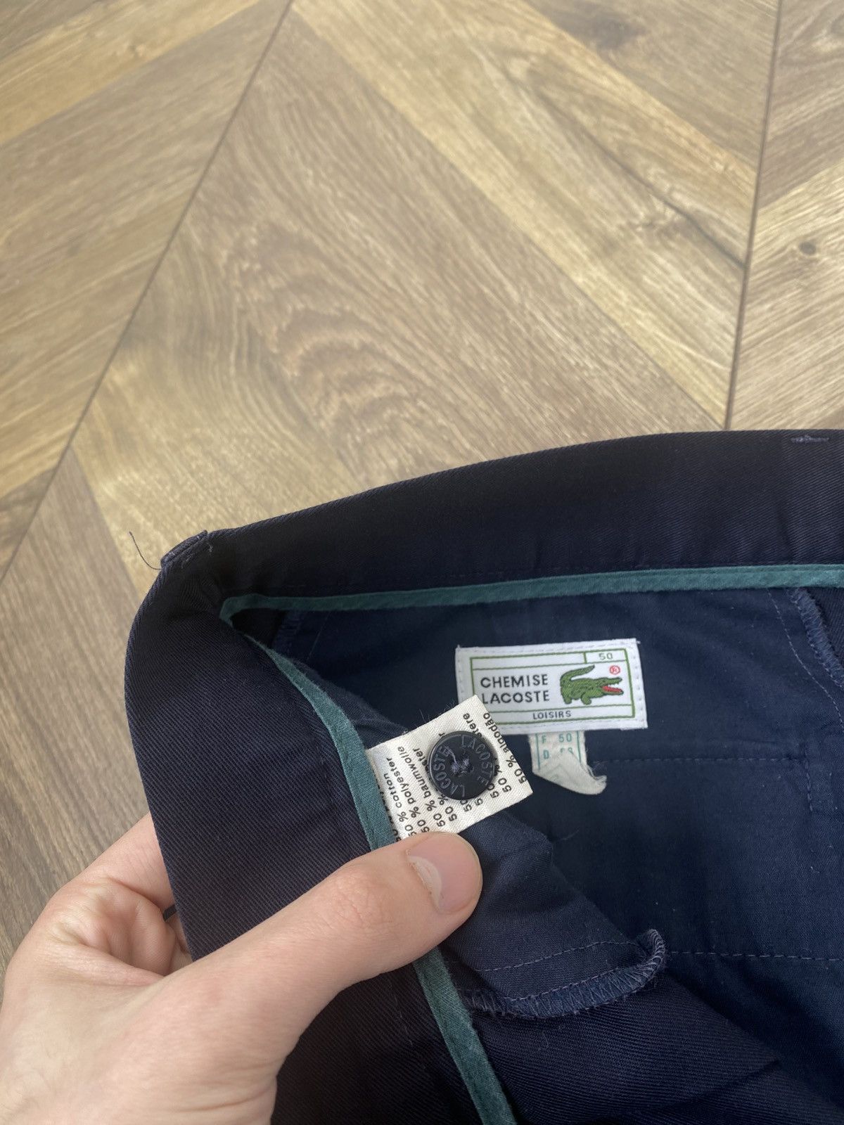 Designer × Lacoste × Vintage Vintage Lacoste Chemise 90s navy classic shorts Size US 35 - 7 Thumbnail
