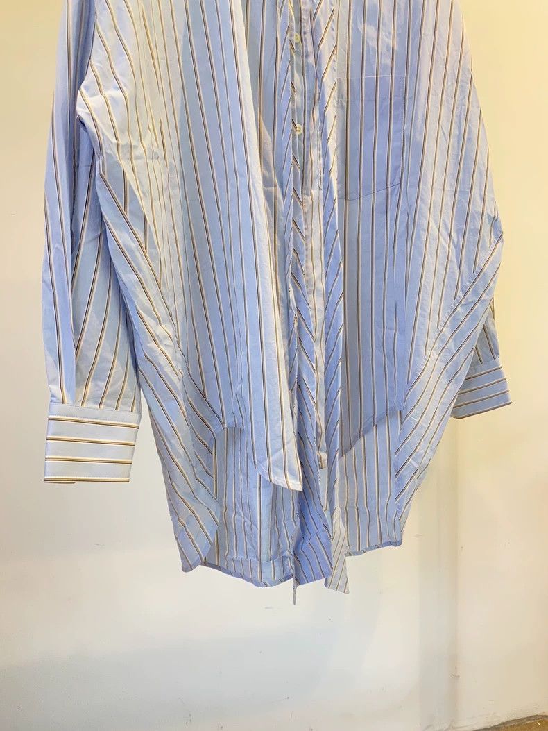 Balenciaga Balenciaga size 34 Blue plaid back letter logo shirt 2504- Size US S / EU 44-46 / 1 - 3 Thumbnail