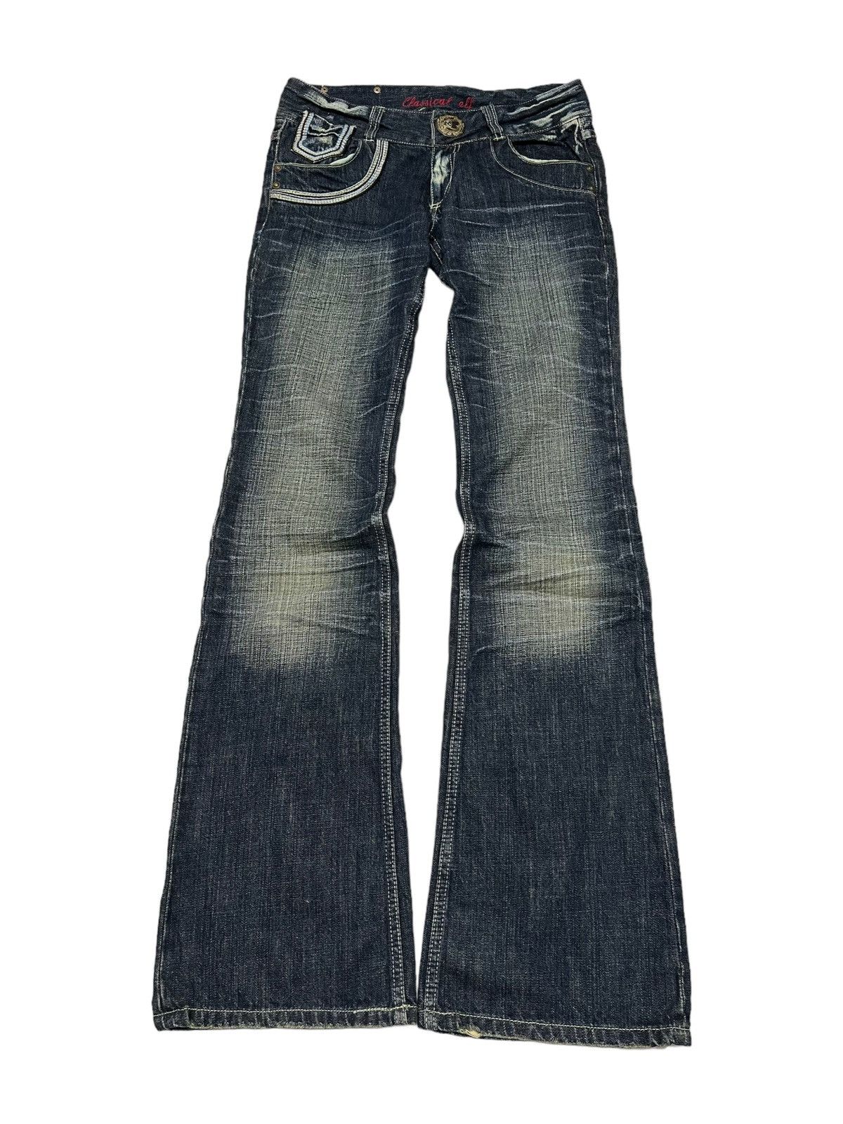 image of If Six Was Nine x Le Grande Bleu L G B Classical Elf Flared Denim Pants in Denim Blue (Size 29)